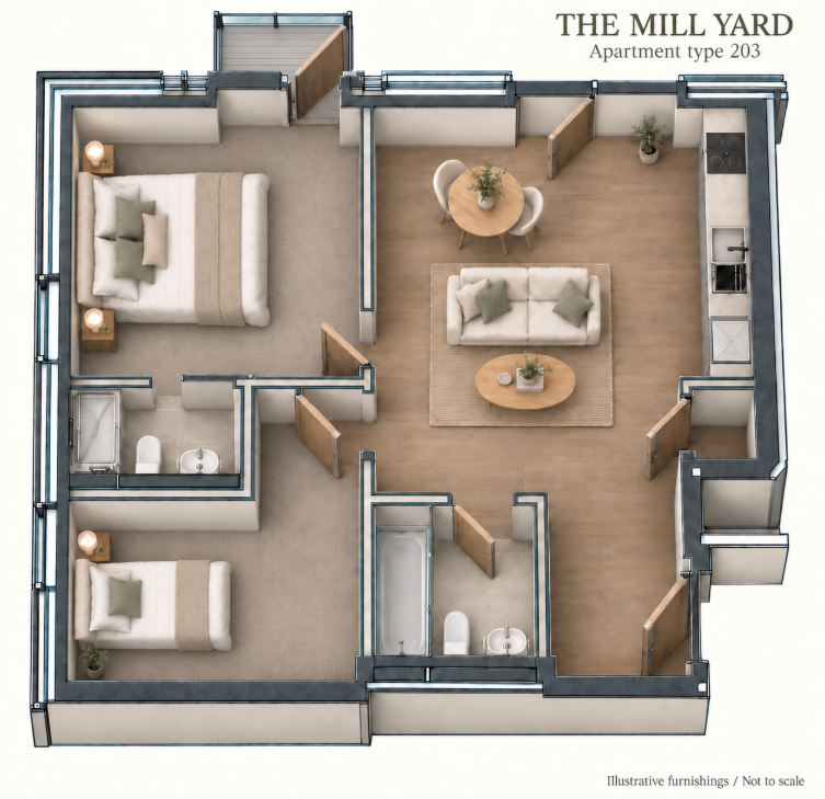 Cathedral House, Cornflower House, Fletton Quays, Peterborough floorplan