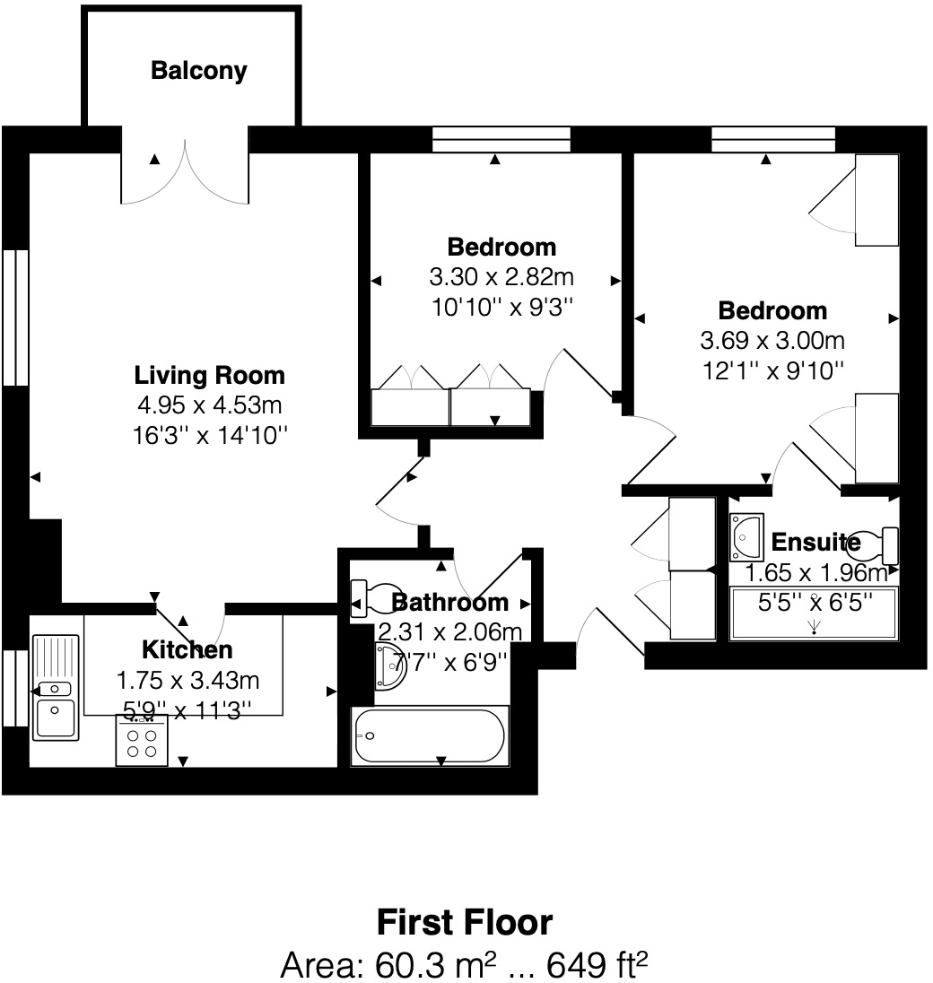 St Vincent's Court, Brighton Marina Village floorplan