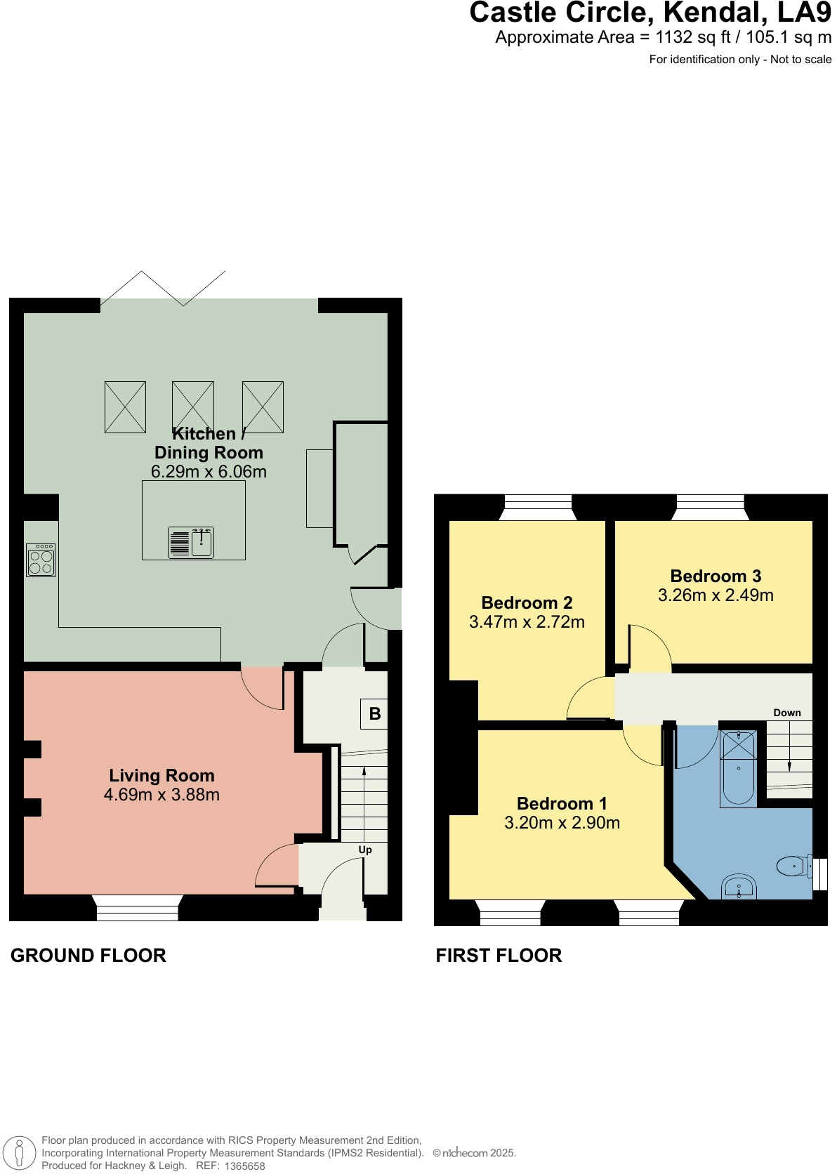 3 Castle Circle, Kendal, Cumbria, LA9 7BB floorplan