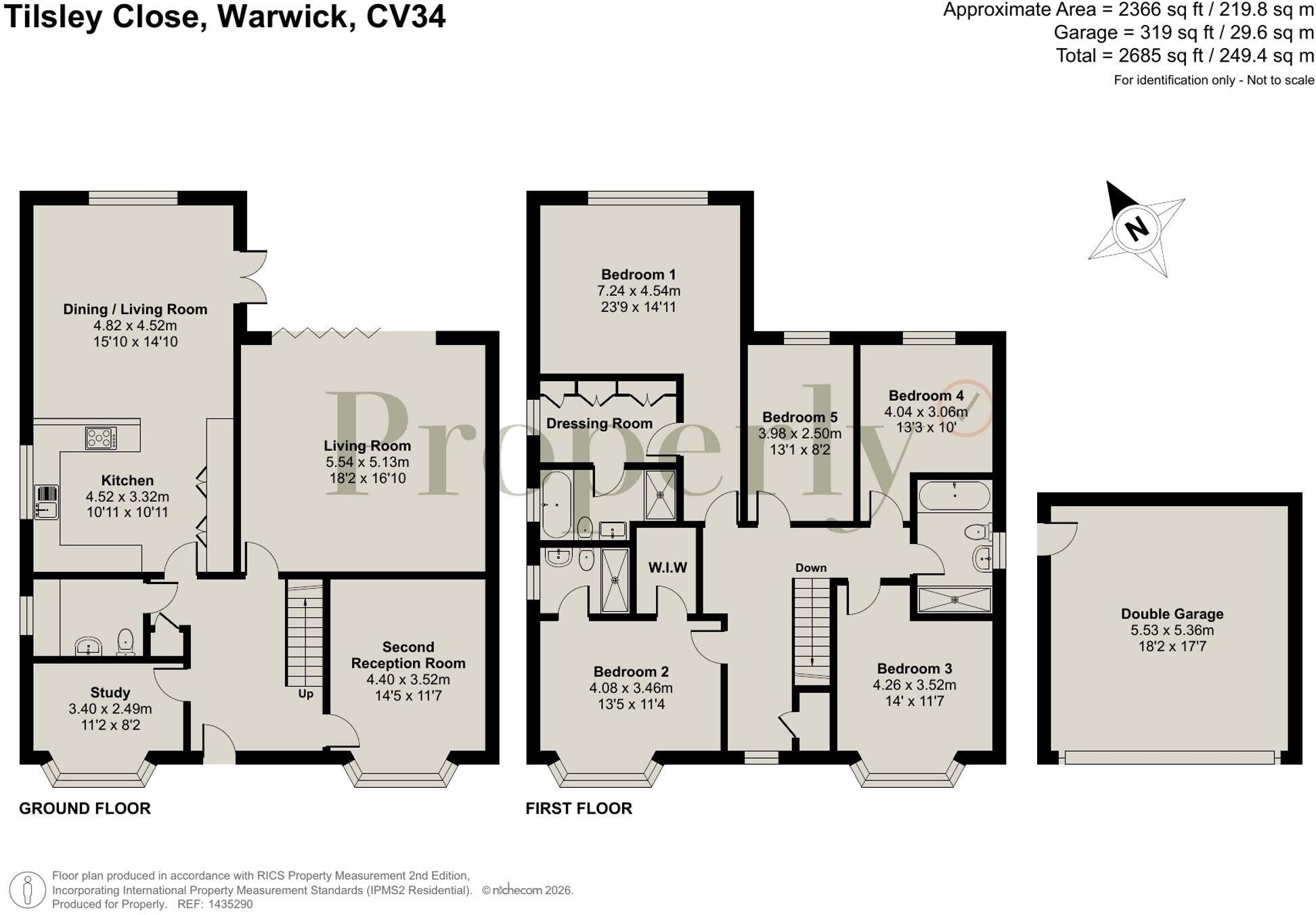 Tilsley Close, Warwick, Five bedroom home overlooking park and lake - VIDEO TOUR floorplan