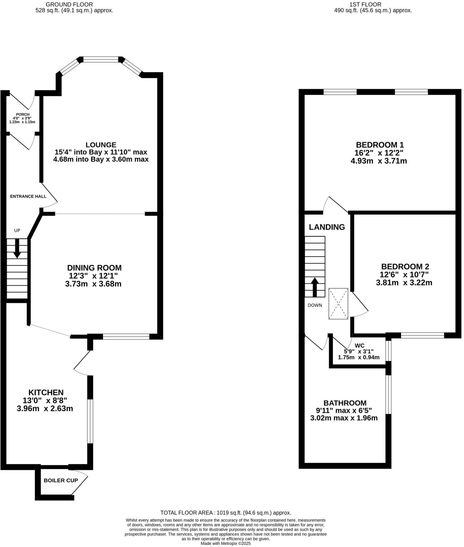 45 Governors Road, Onchan, IM3 1AY floorplan