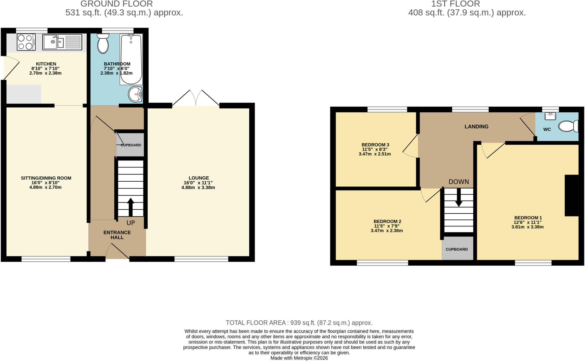 School Road, Thurcroft floorplan