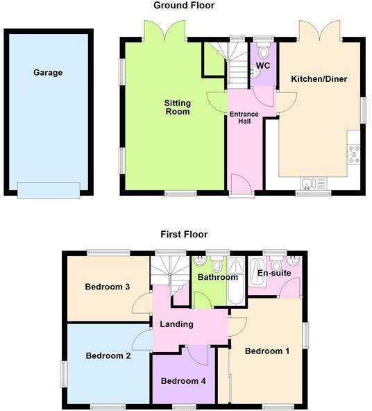 Crump Way, Evesham floorplan