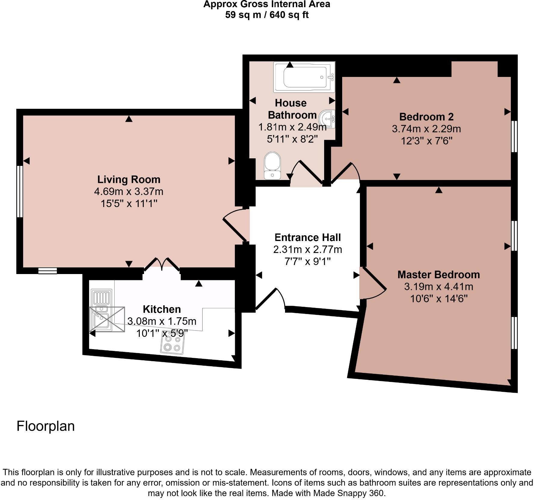 Flat 6, 110 Briggate floorplan