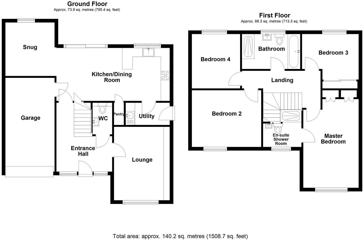 Doddington Drive, Cramlington, Northumberland, NE23 6DG floorplan