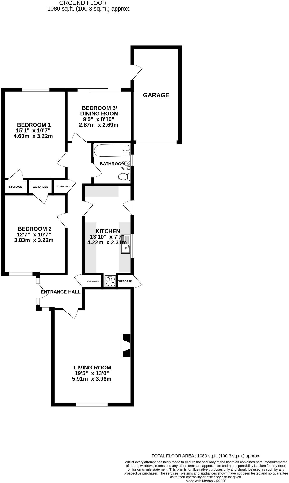 Tewkesbury Avenue, Fareham floorplan