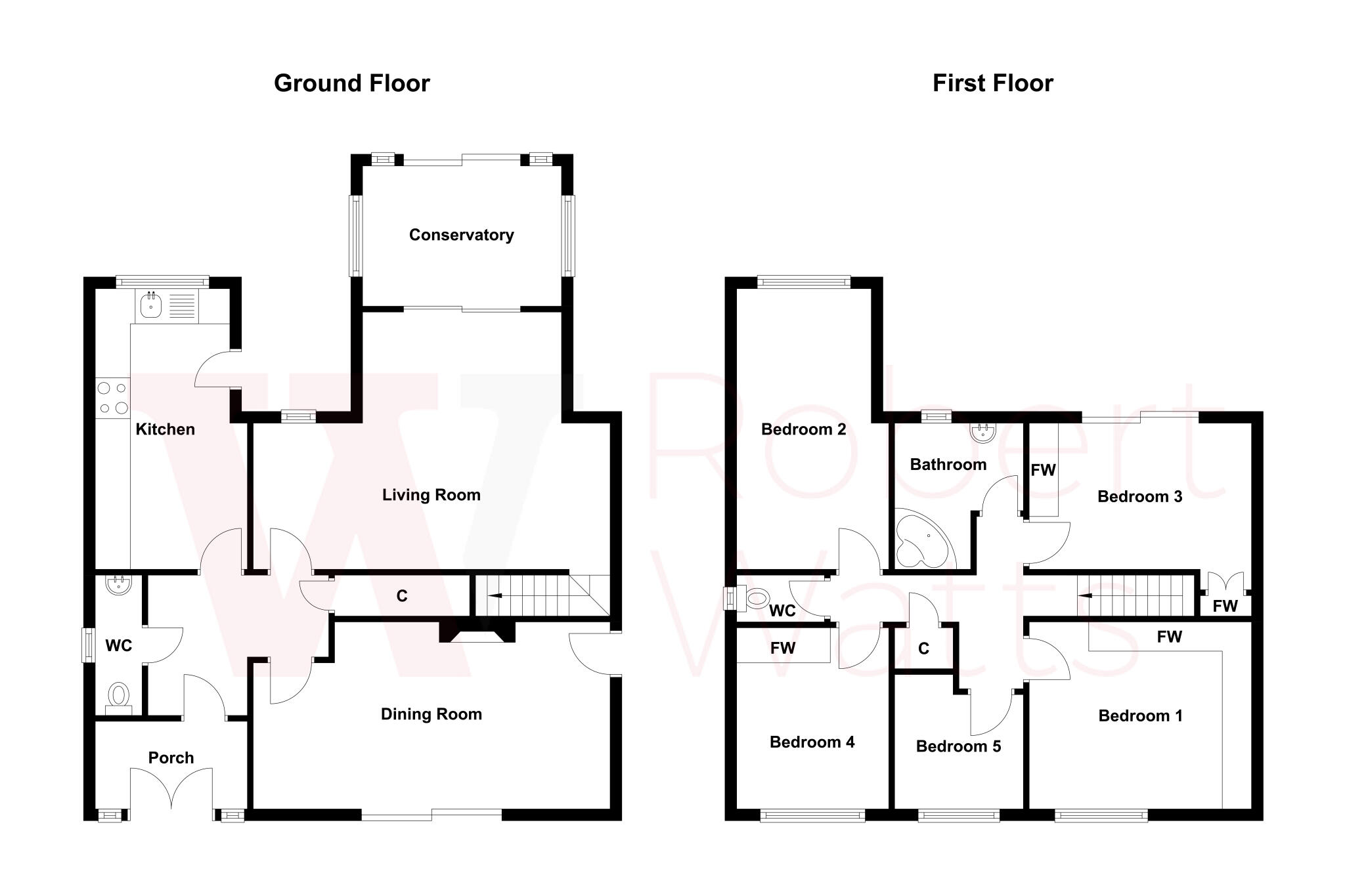 Water Royd Crescent, Mirfield, West Yorkshire, WF14 floorplan