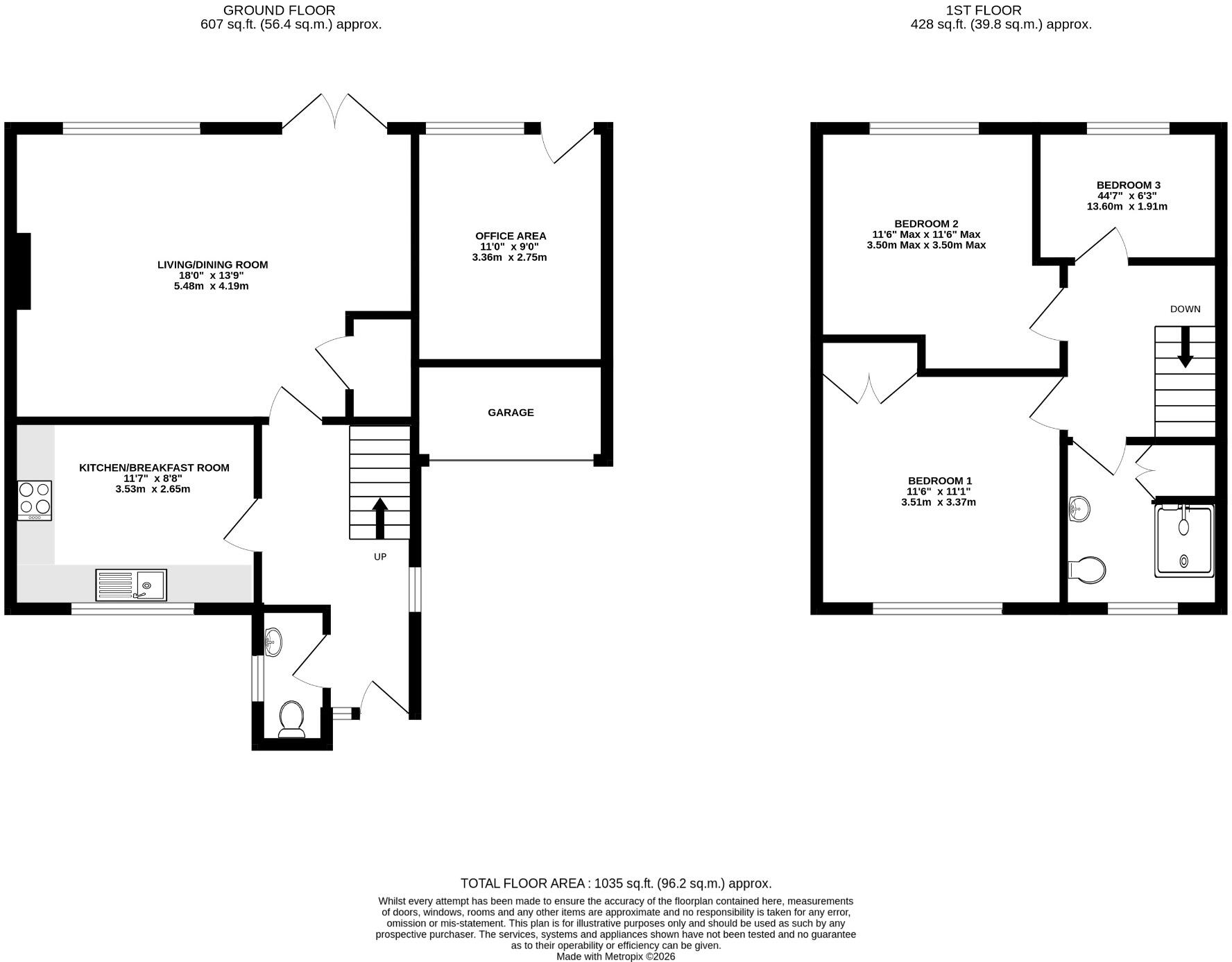 Windsor Road, Farnborough, Hampshire, GU14 6QZ floorplan