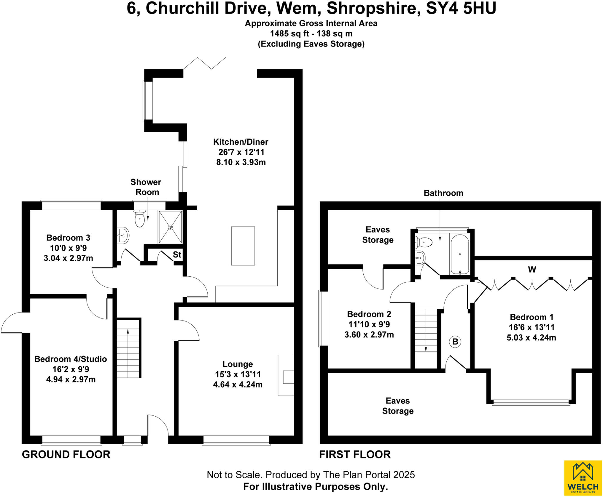Churchill Drive, Wem, Shrewsbury floorplan