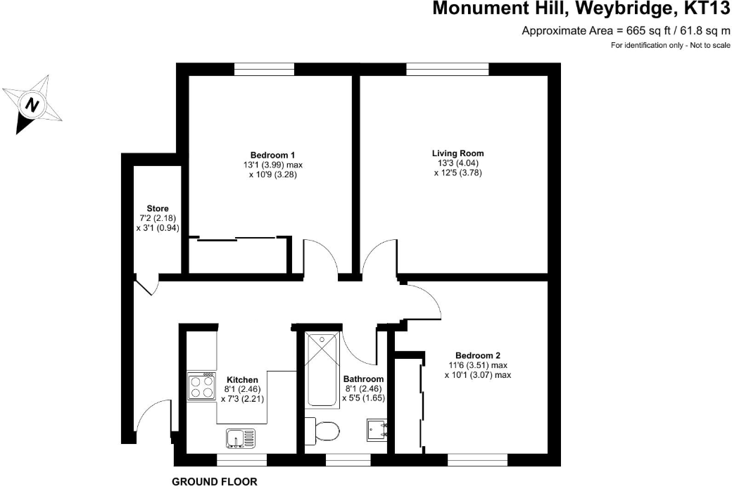 Monument Hill, Weybridge, KT13 floorplan