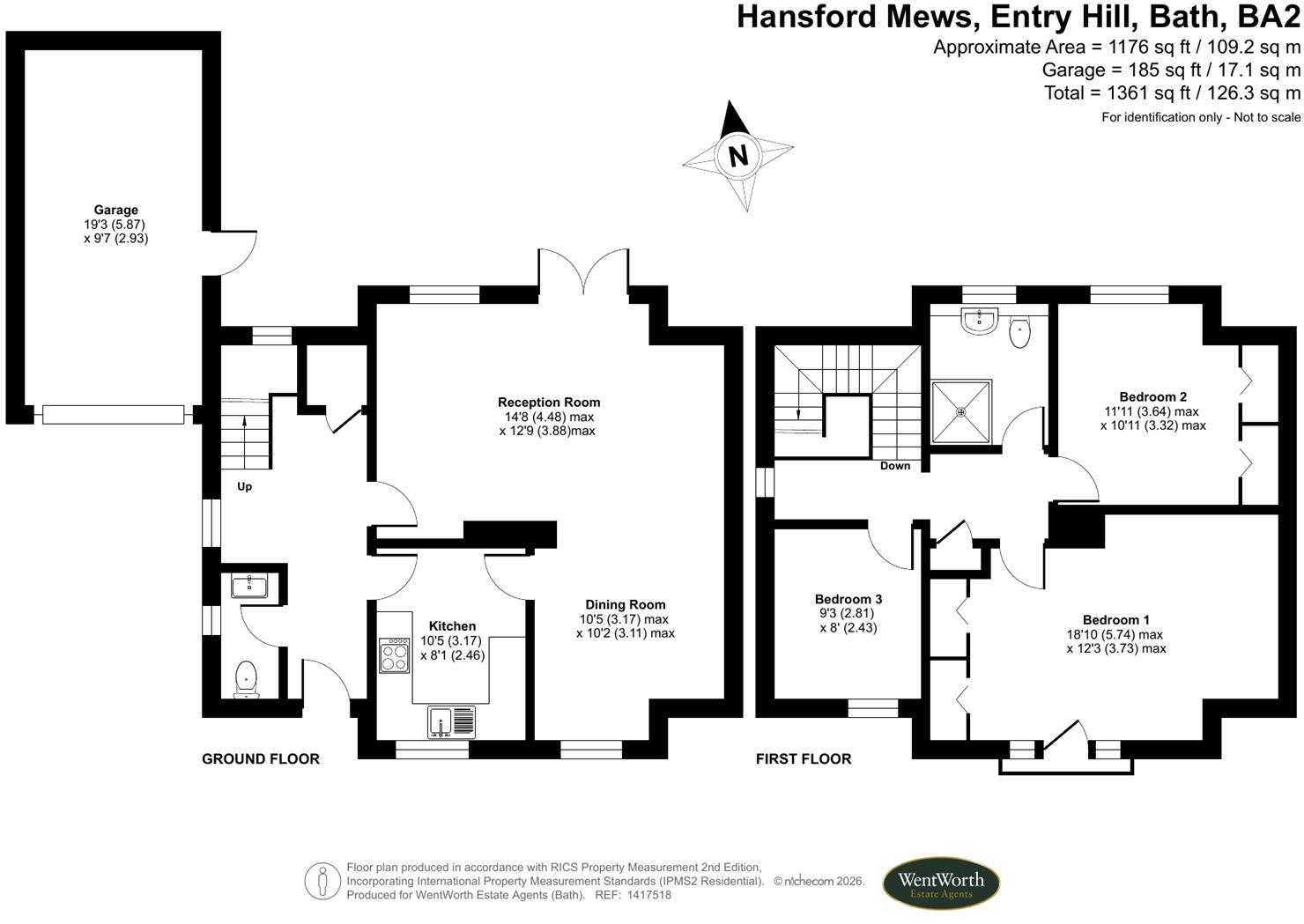 Entry Hill, Bath floorplan