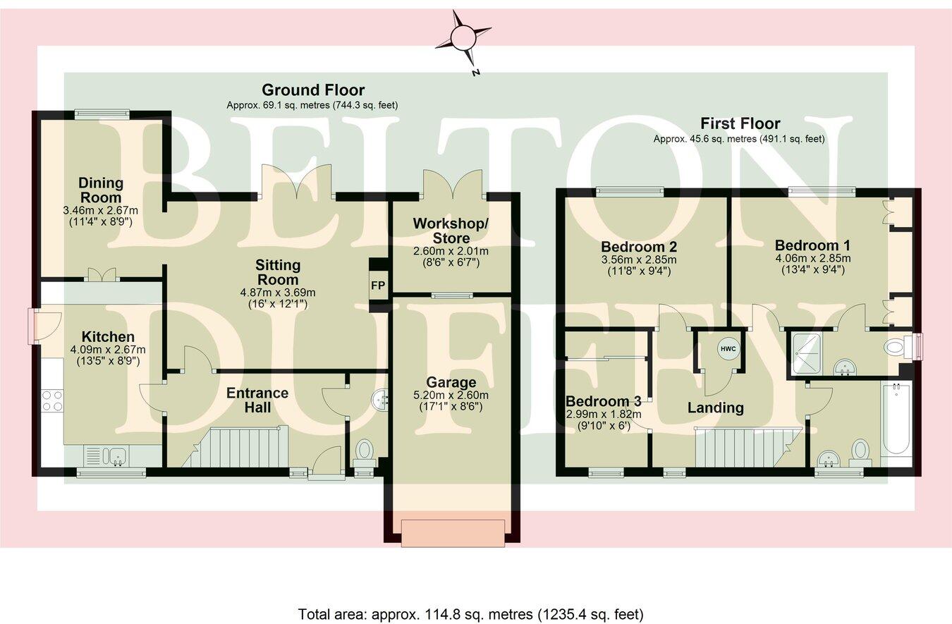 Gwyn Crescent, Fakenham, NR21 floorplan