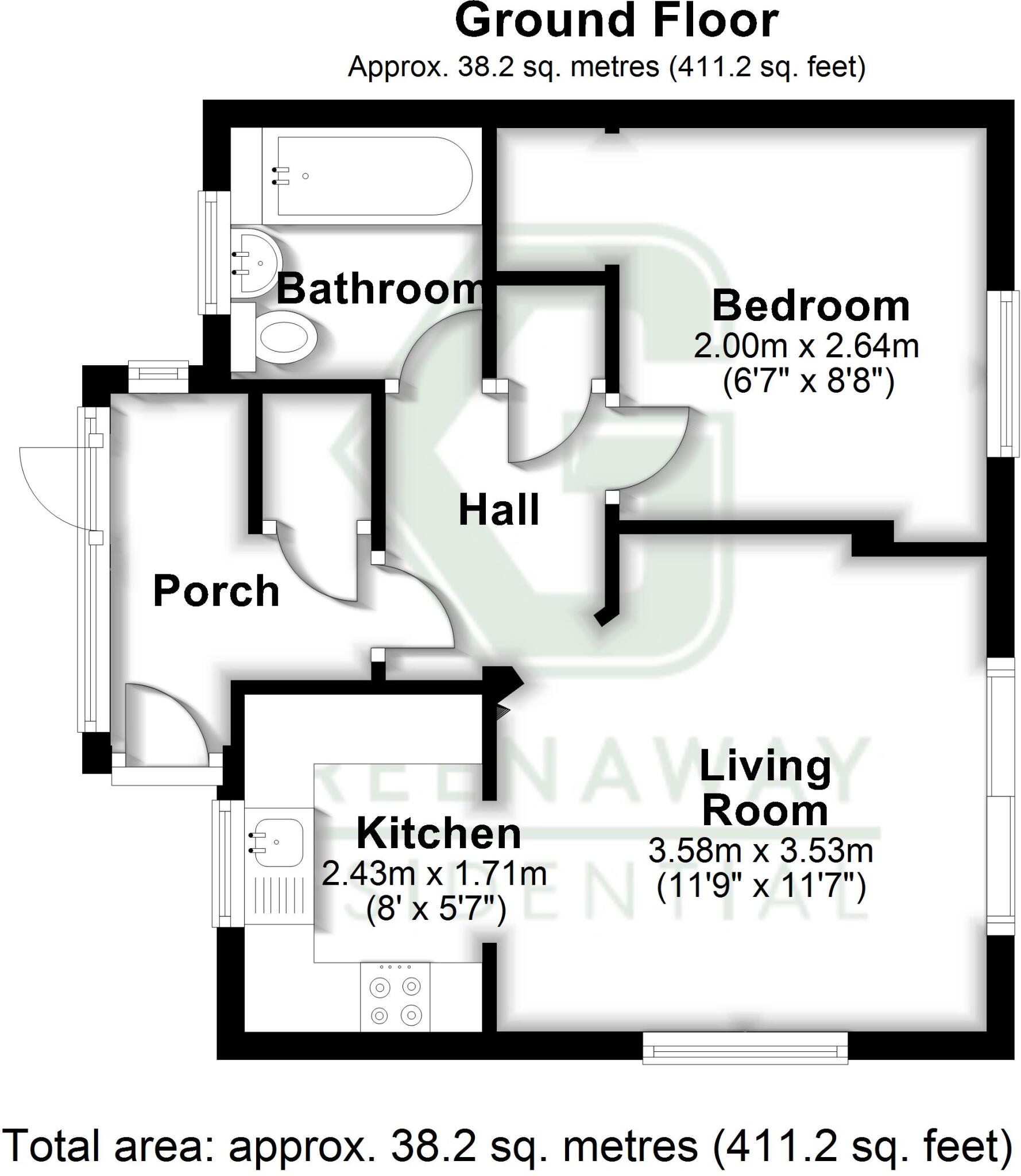 Wesley Close, Bewbush, Crawley, West Sussex, RH11 floorplan