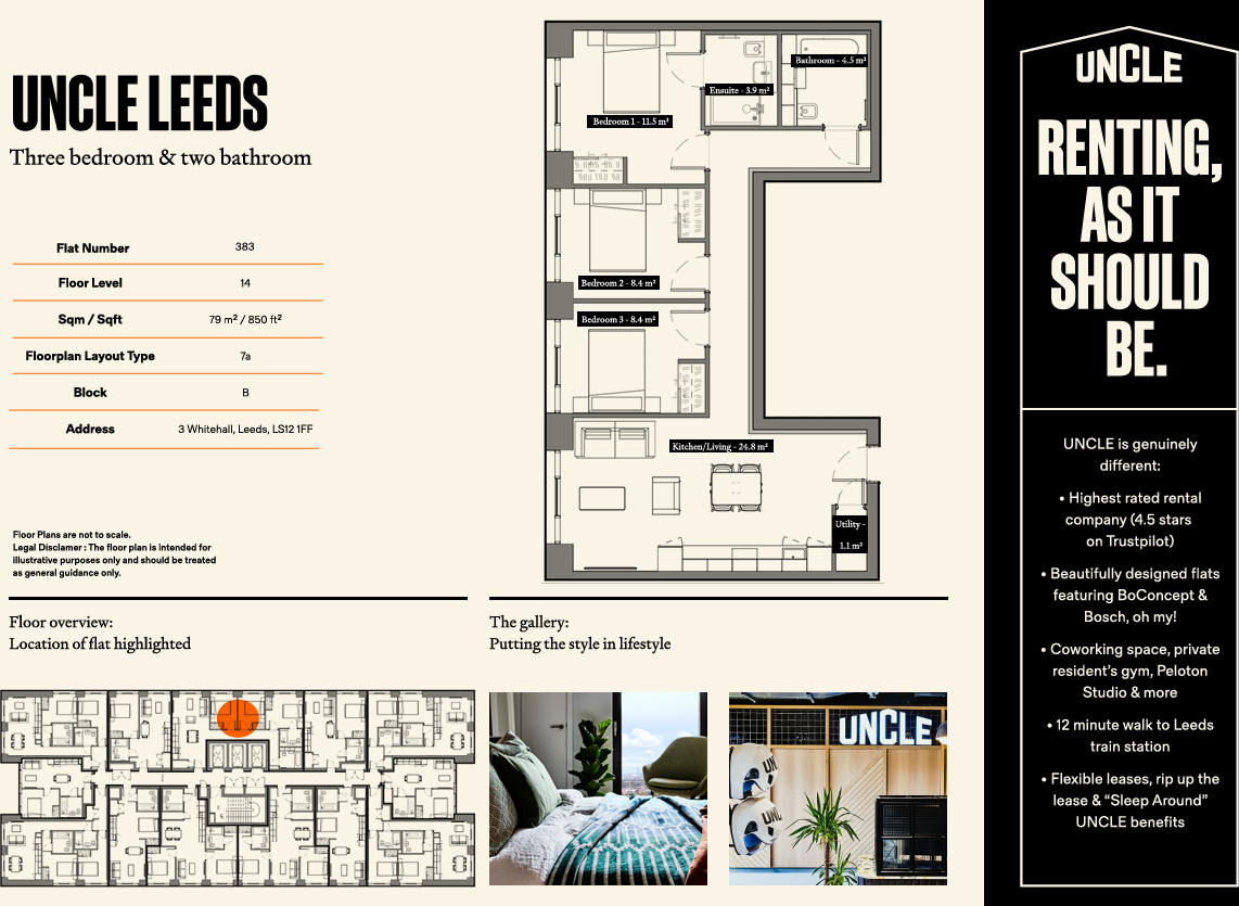 UNCLE Leeds, 3 Whitehall, Leeds, LS12 floorplan