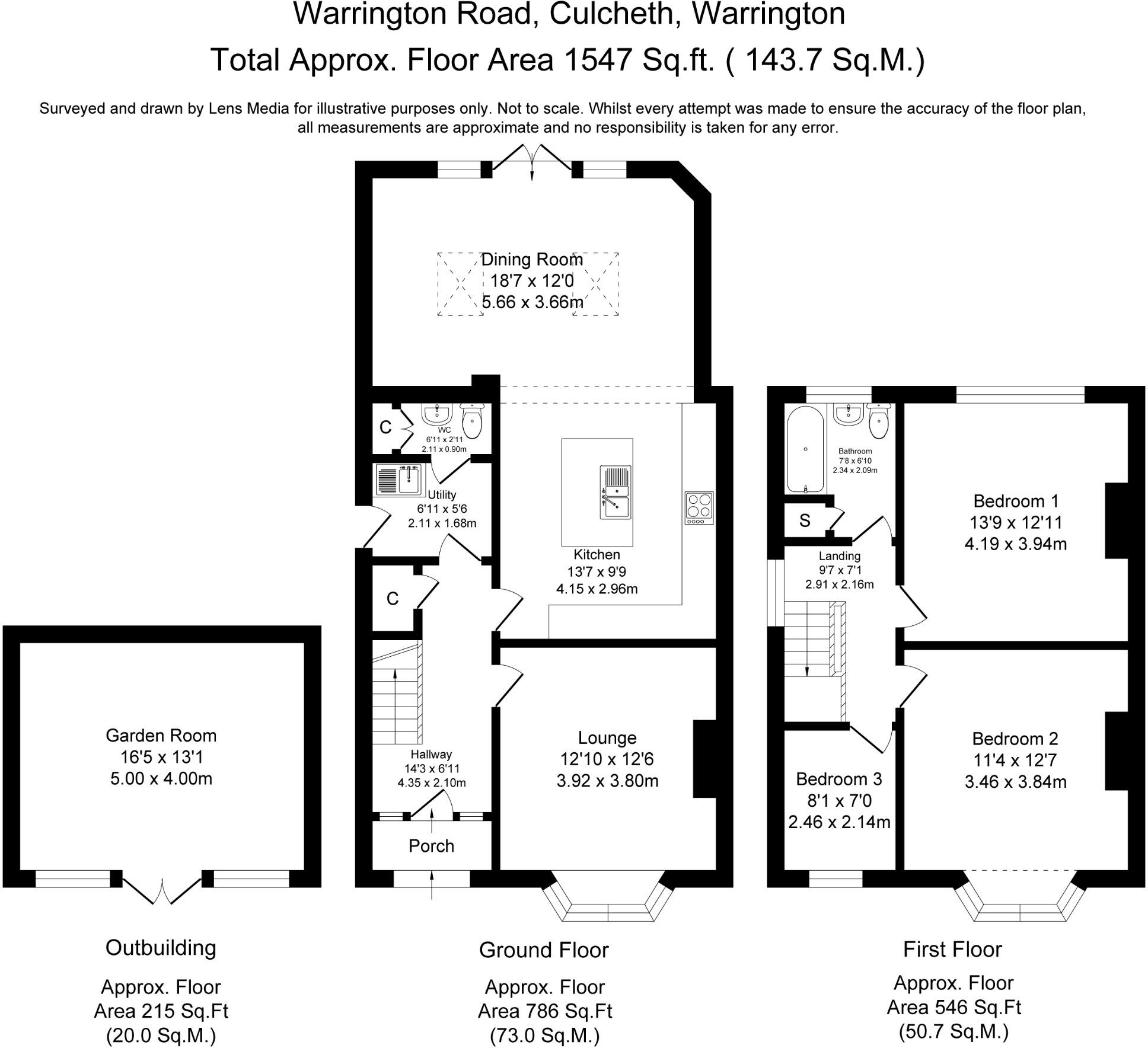 Culcheth, Warrington, Cheshire, WA3 floorplan