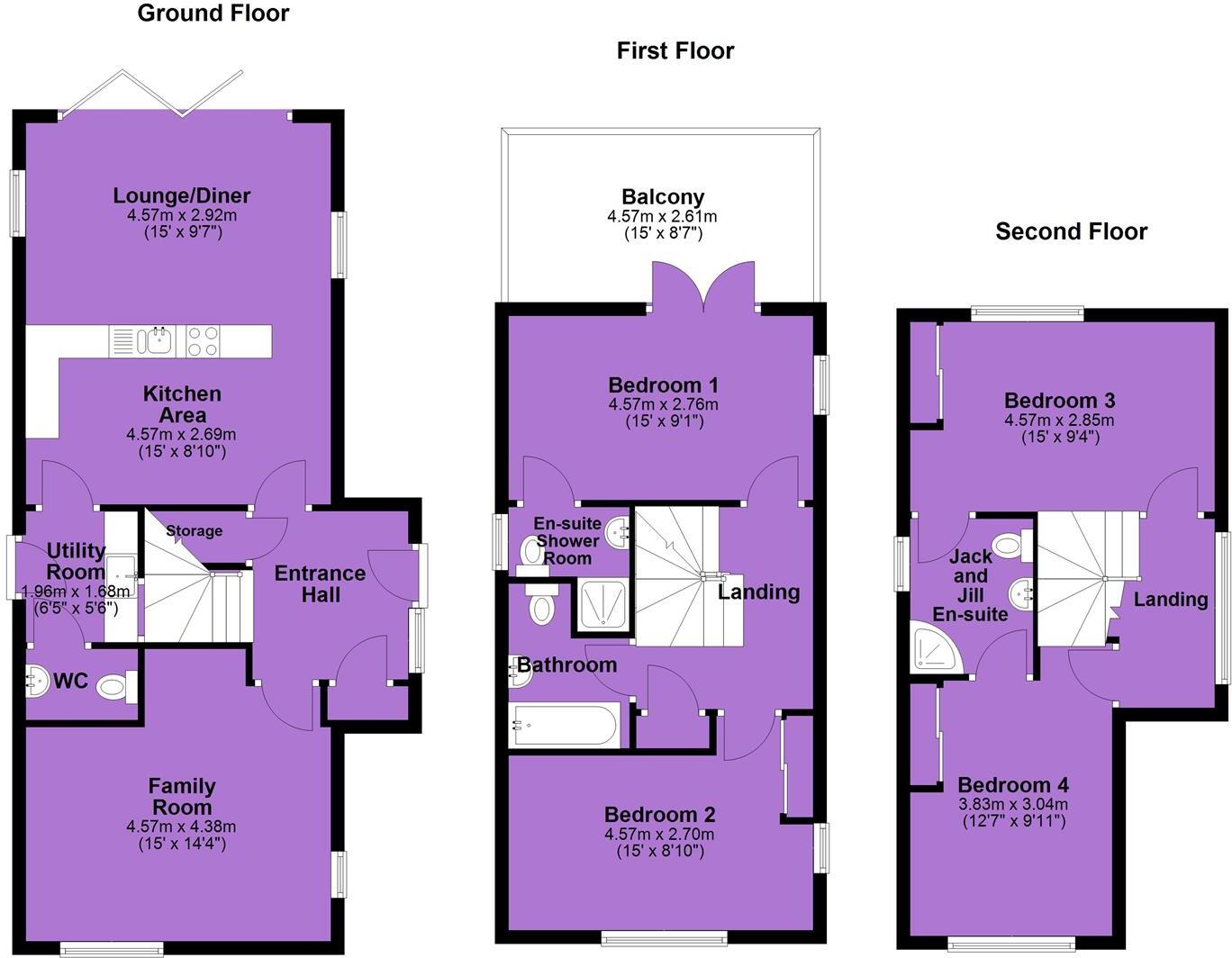 Enriqueta Rylands Close, Stretford floorplan