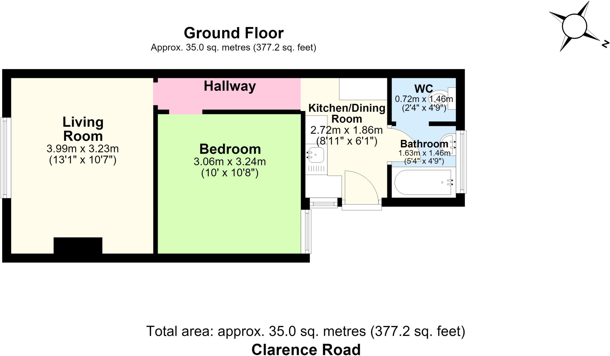 CLARENCE ROAD, Grays floorplan