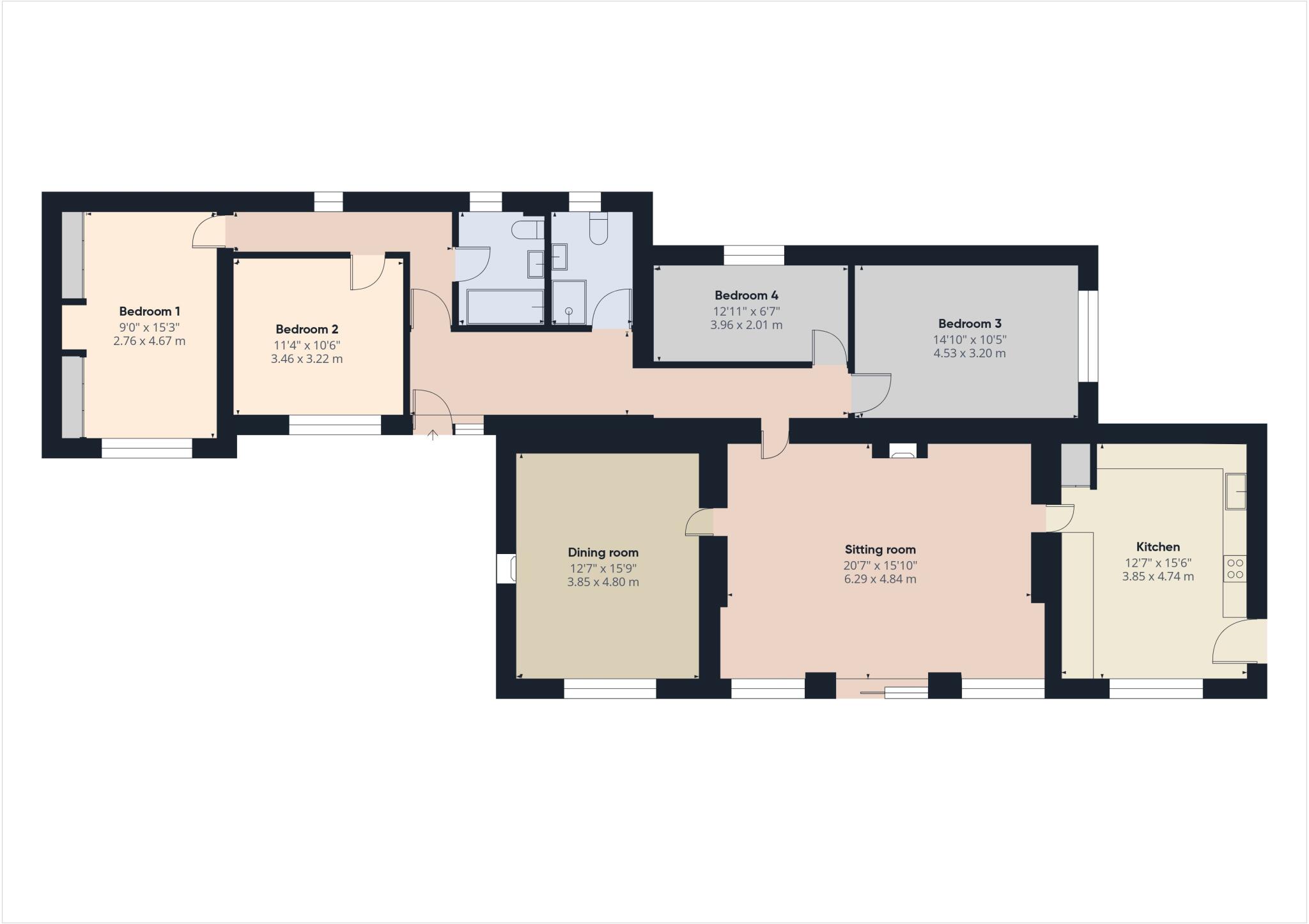 Barnstaple Cross, Crediton, Devon, EX17 floorplan