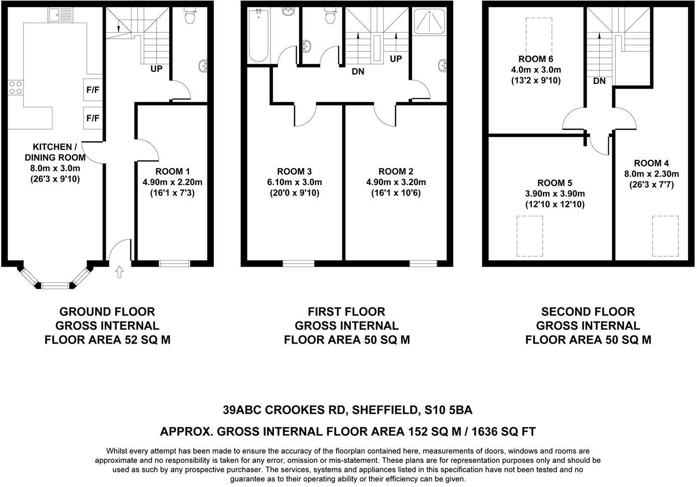 39b Crookes Road, Sheffield floorplan