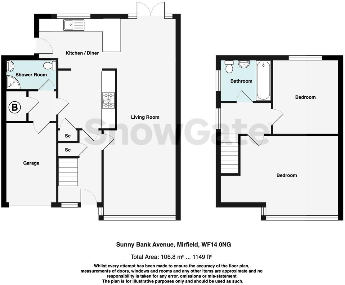 Sunny Bank Road, Mirfield floorplan