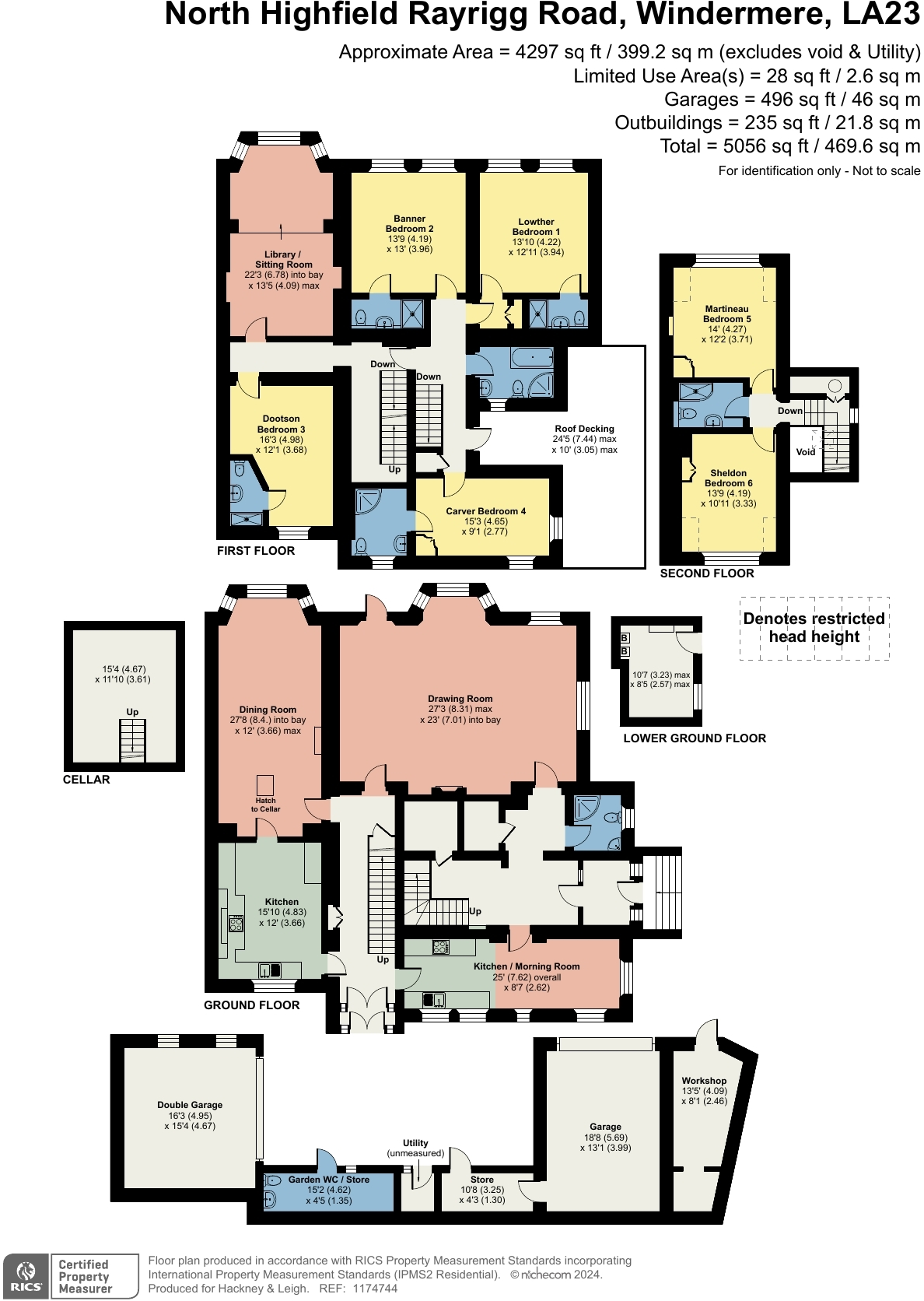 North Highfield, Rayrigg Road, Windermere, Cumbria, LA23 1EX floorplan