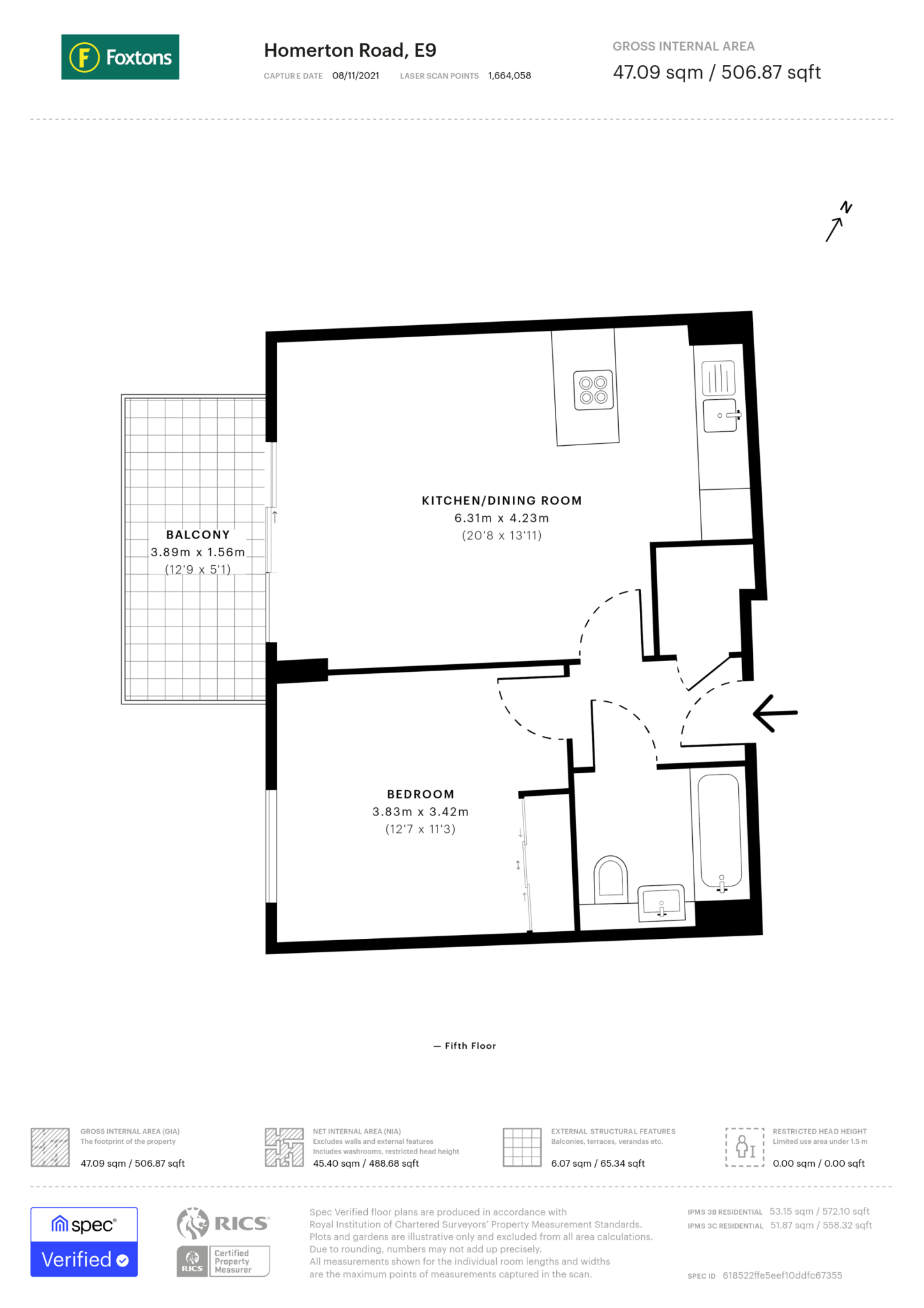 Emerald Apartments, Homerton, London, E9 floorplan