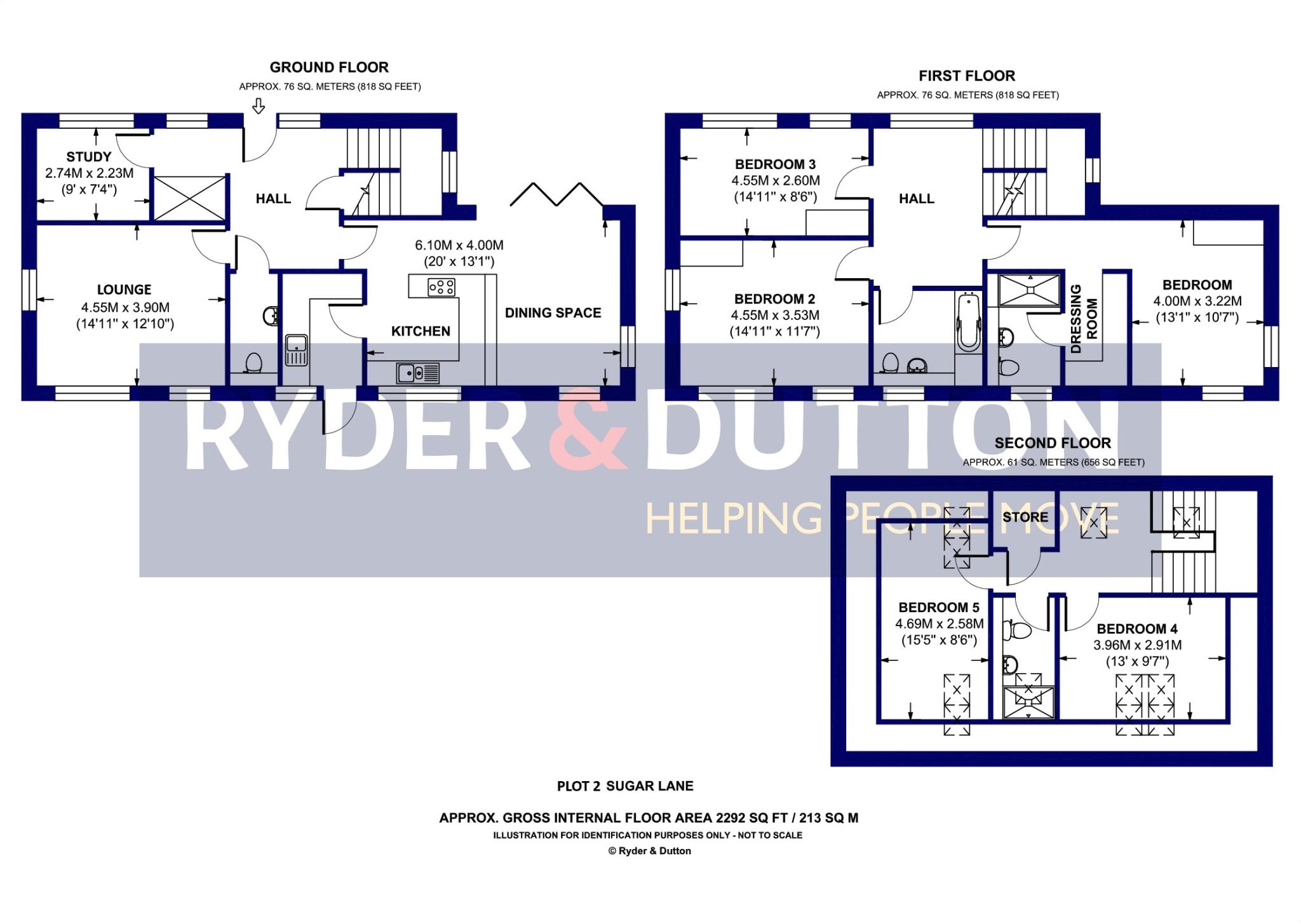Sugar Lane, Dobcross, OL3 floorplan