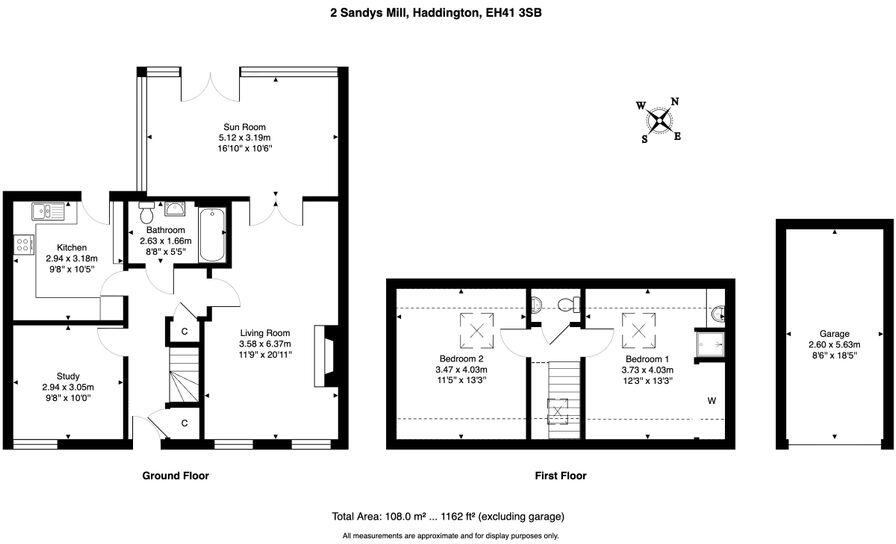 Crow Cottage, 2 Sandys Mill, Haddington, EH41 3SB floorplan