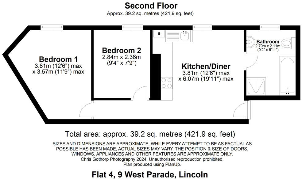 West Parade, Lincoln, Lincolnshire, LN1 1NL floorplan