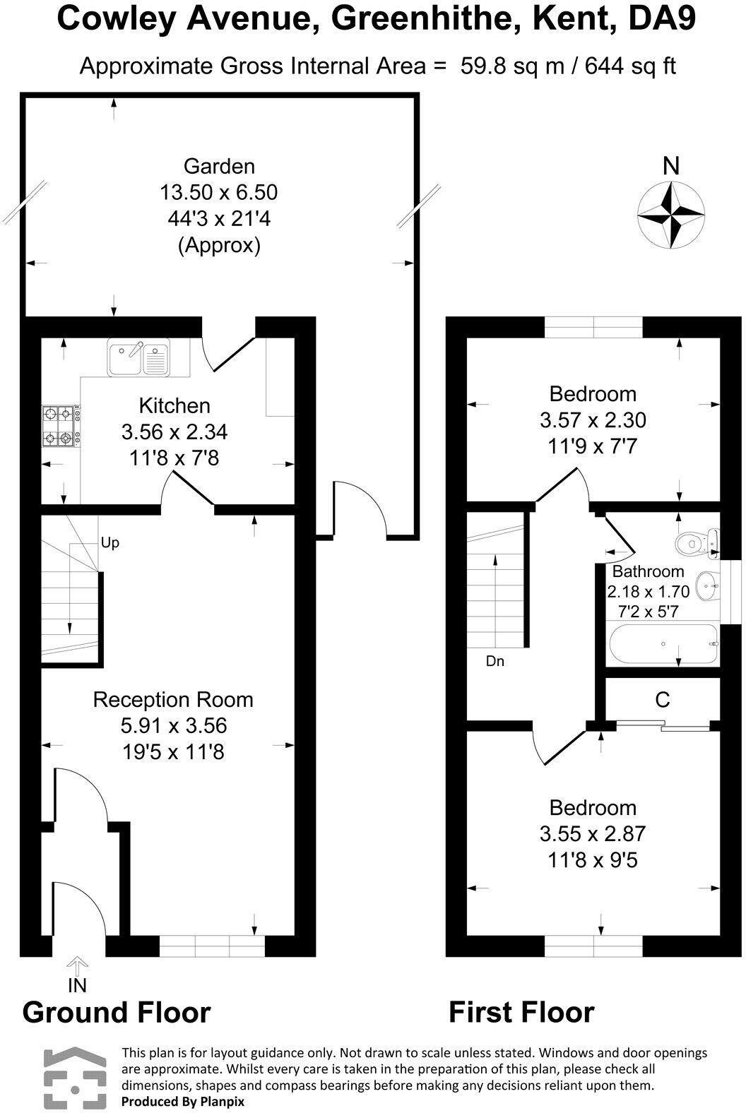 Cowley Avenue, Greenhithe, Kent, DA9 floorplan