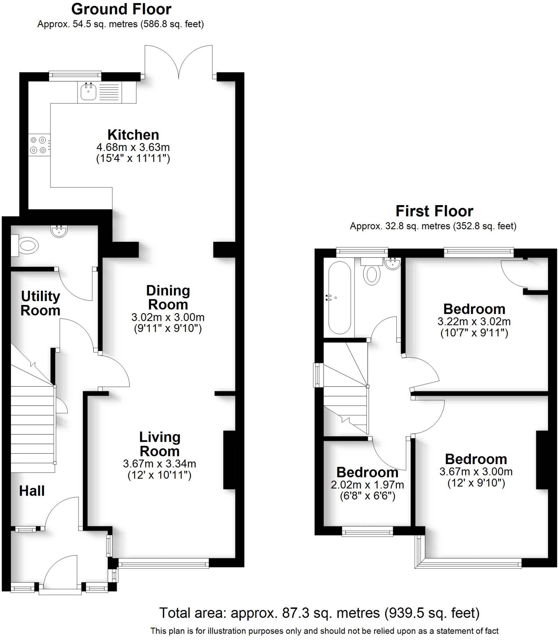 Heathcote Road, Whitnash, Leamington Spa, Warwickshire, CV31 floorplan