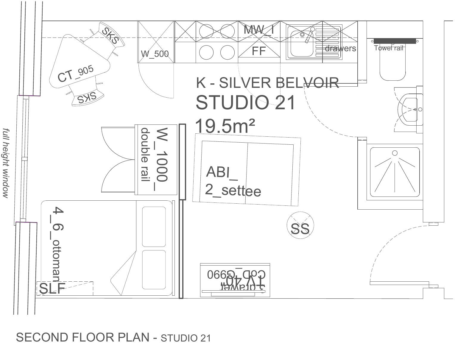 Silver Belvoir- Studio 21 |Verney St floorplan