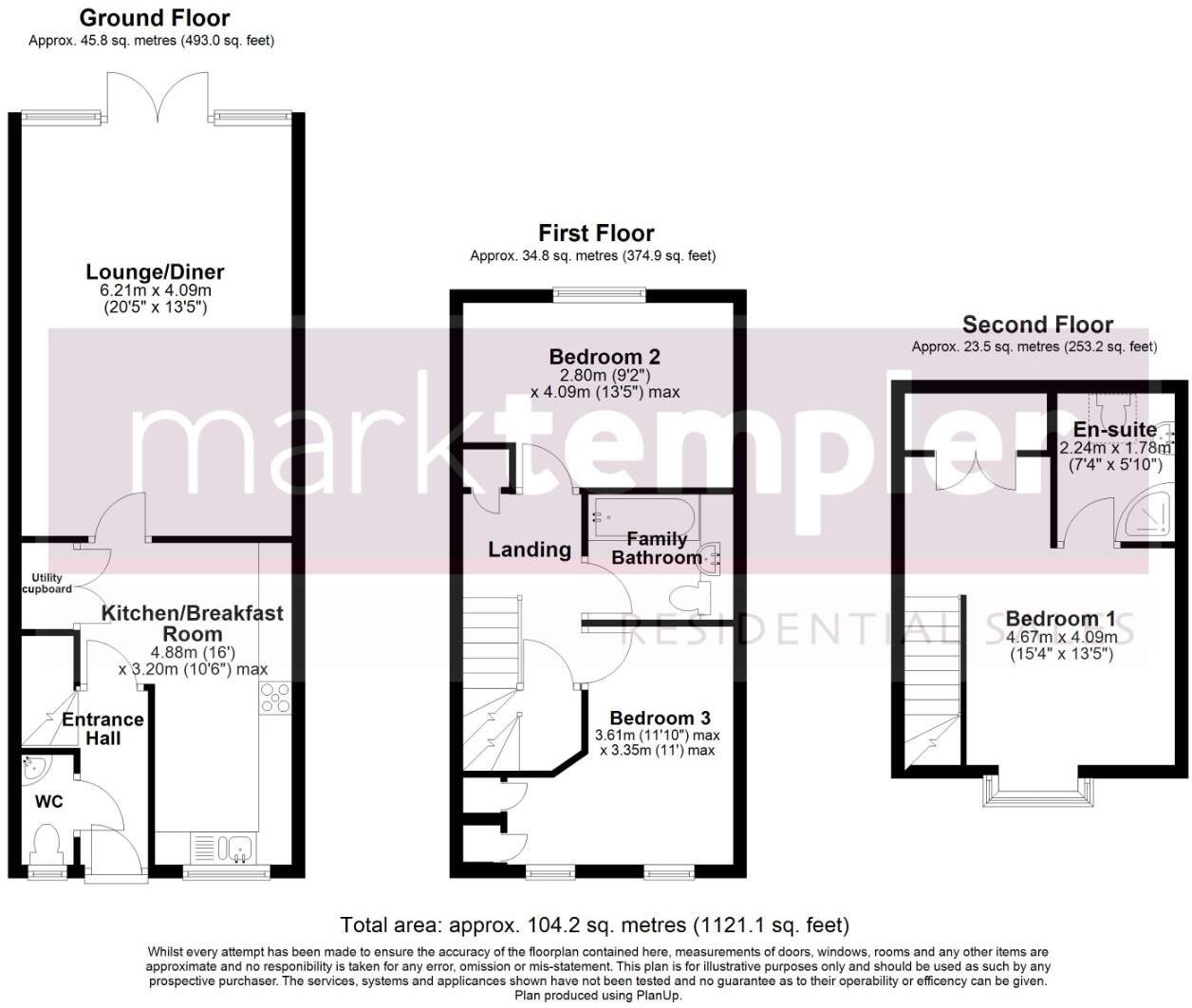 Modern family home offering three double bedrooms, located in the village of Claverham floorplan