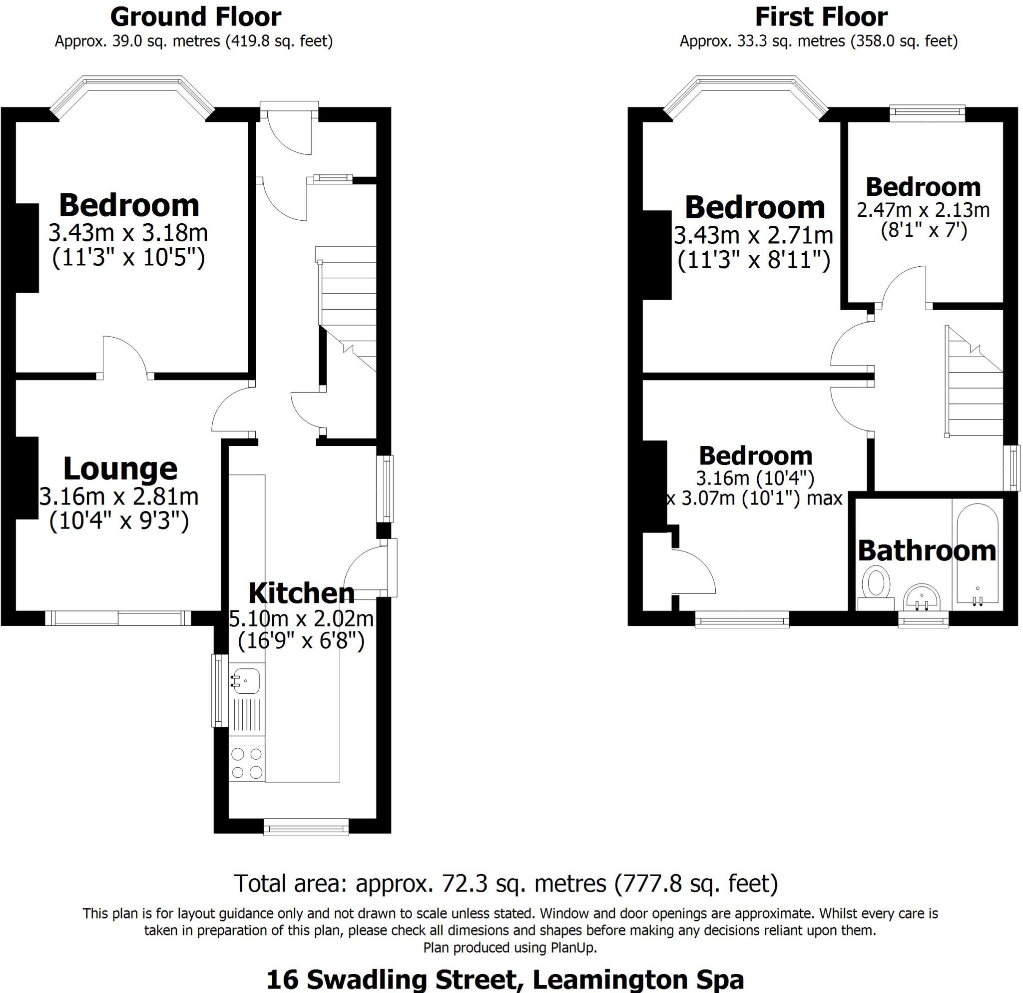 16 Swadling Street, Leamington Spa floorplan