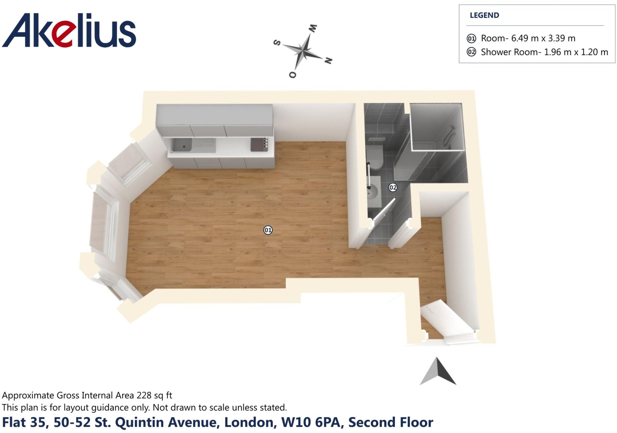 Flat 35 50-52 St Quintin Avenue floorplan