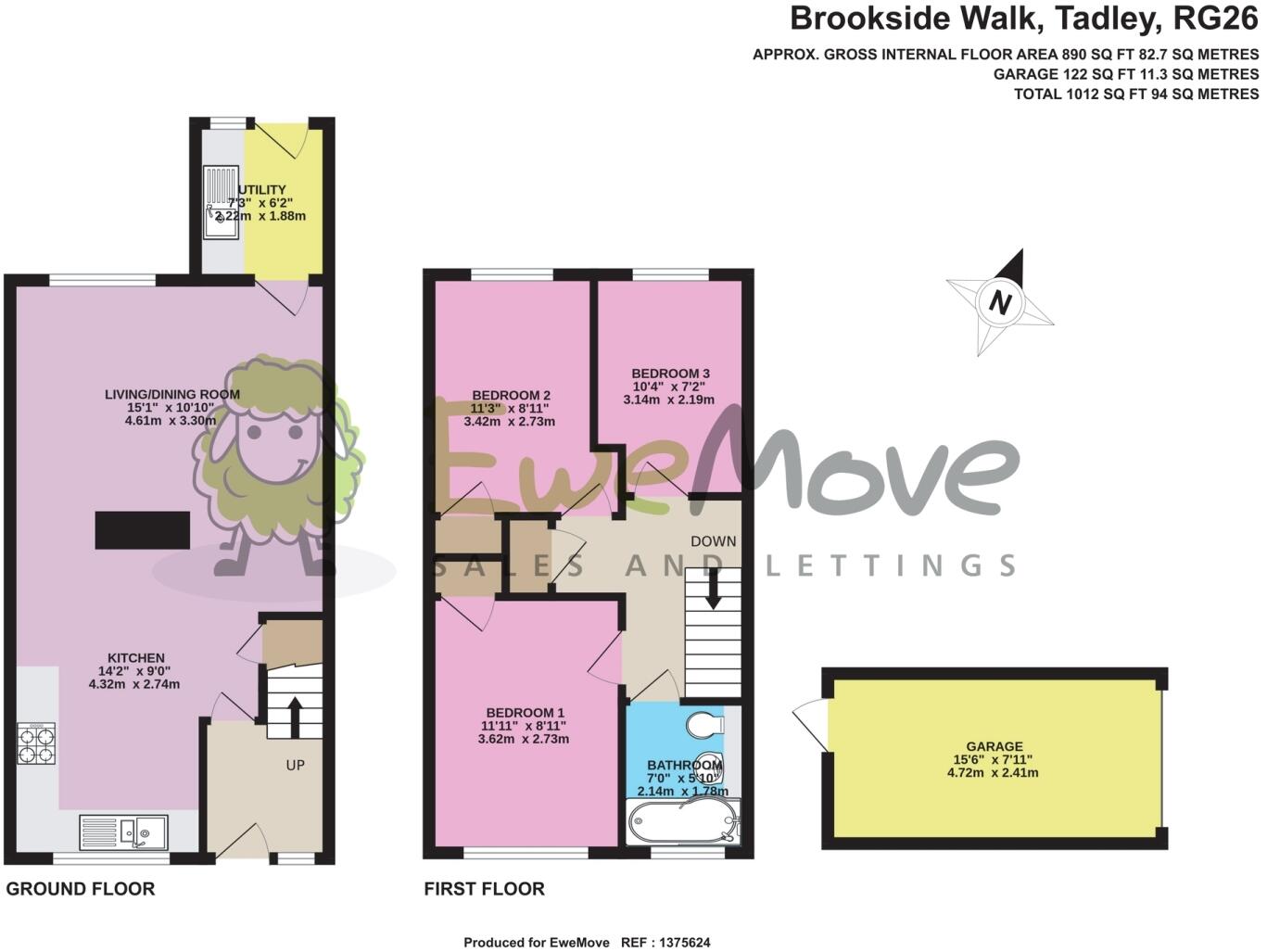 Brookside Walk, Tadley, Hampshire, RG26 floorplan
