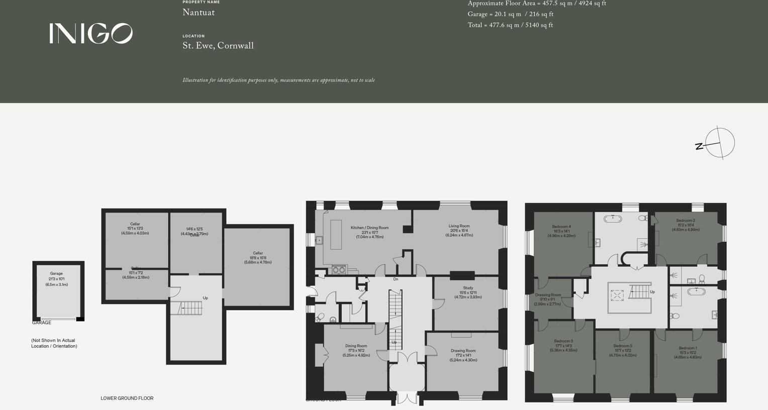 Nantuat, St Ewe, Cornwall floorplan