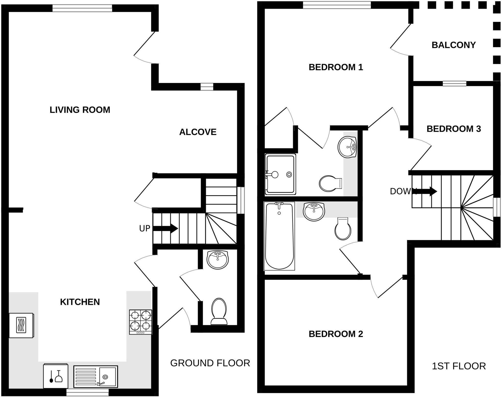 13 Kirkstone Cottages, Whitbarrow Holiday Park, Berrier, Penrith, Cumbria floorplan
