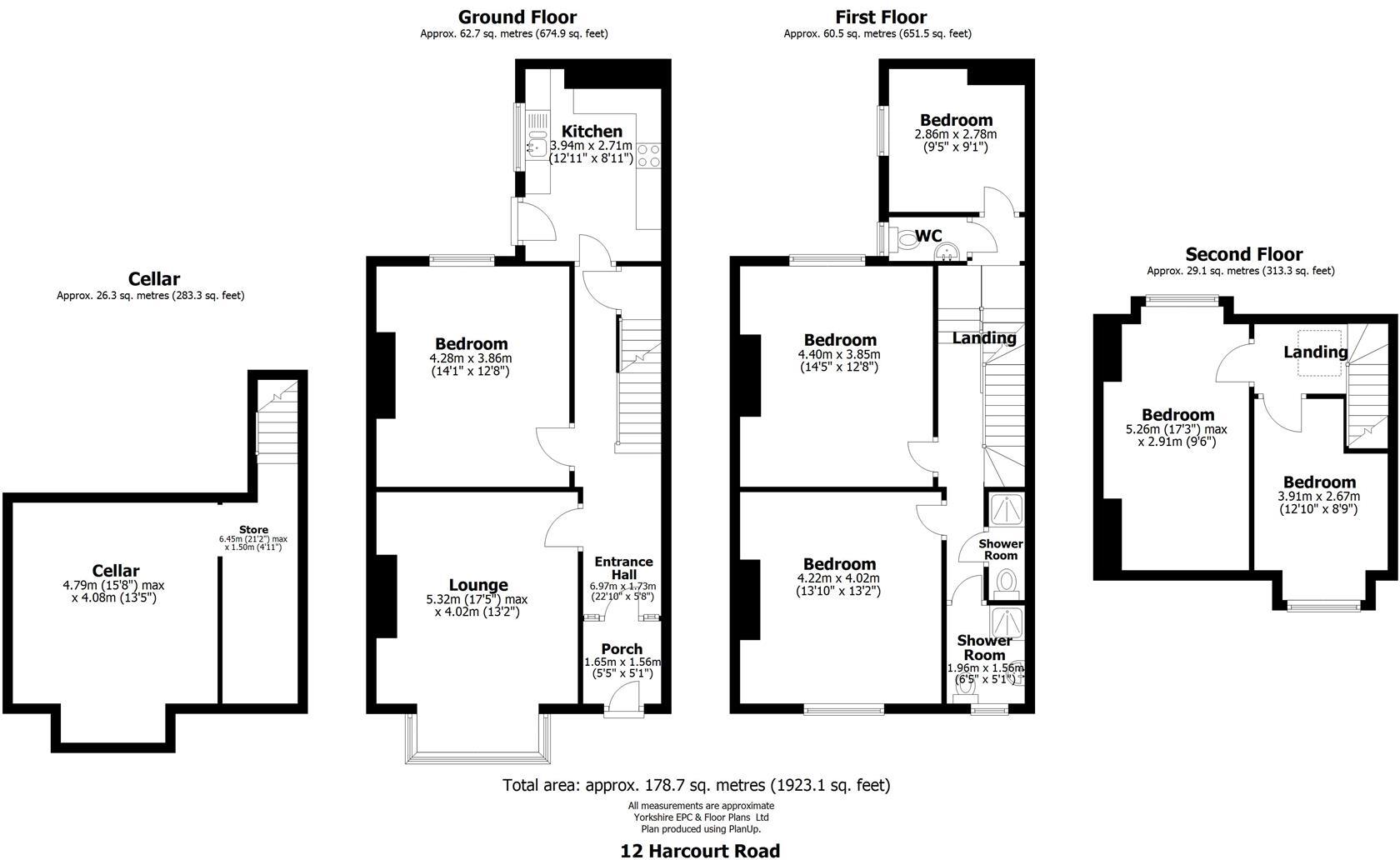 12 Harcourt Road, Crookesmoor, Sheffield floorplan
