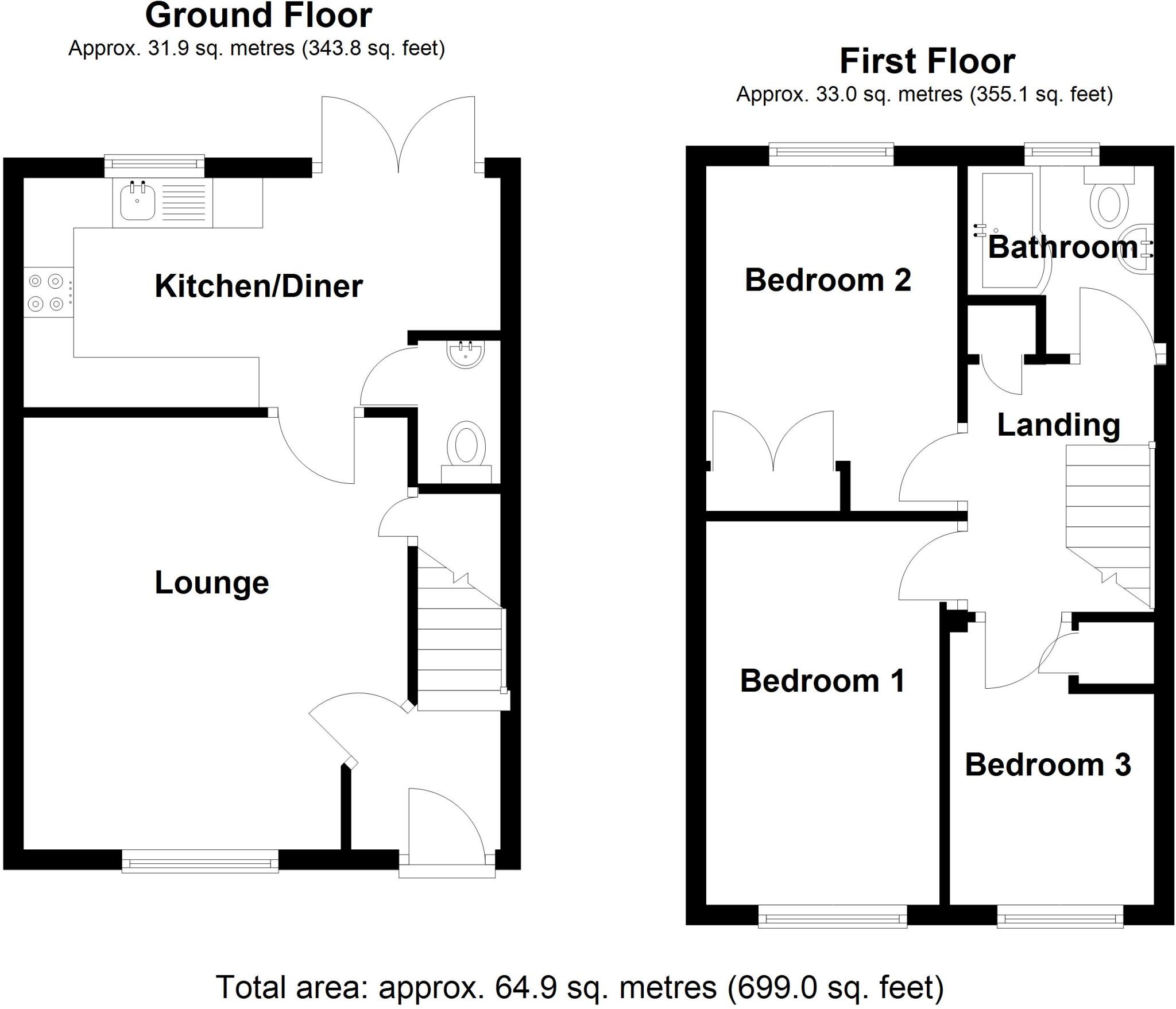 Pell Close, Heckington, Sleaford, Lincolnshire, NG34 floorplan