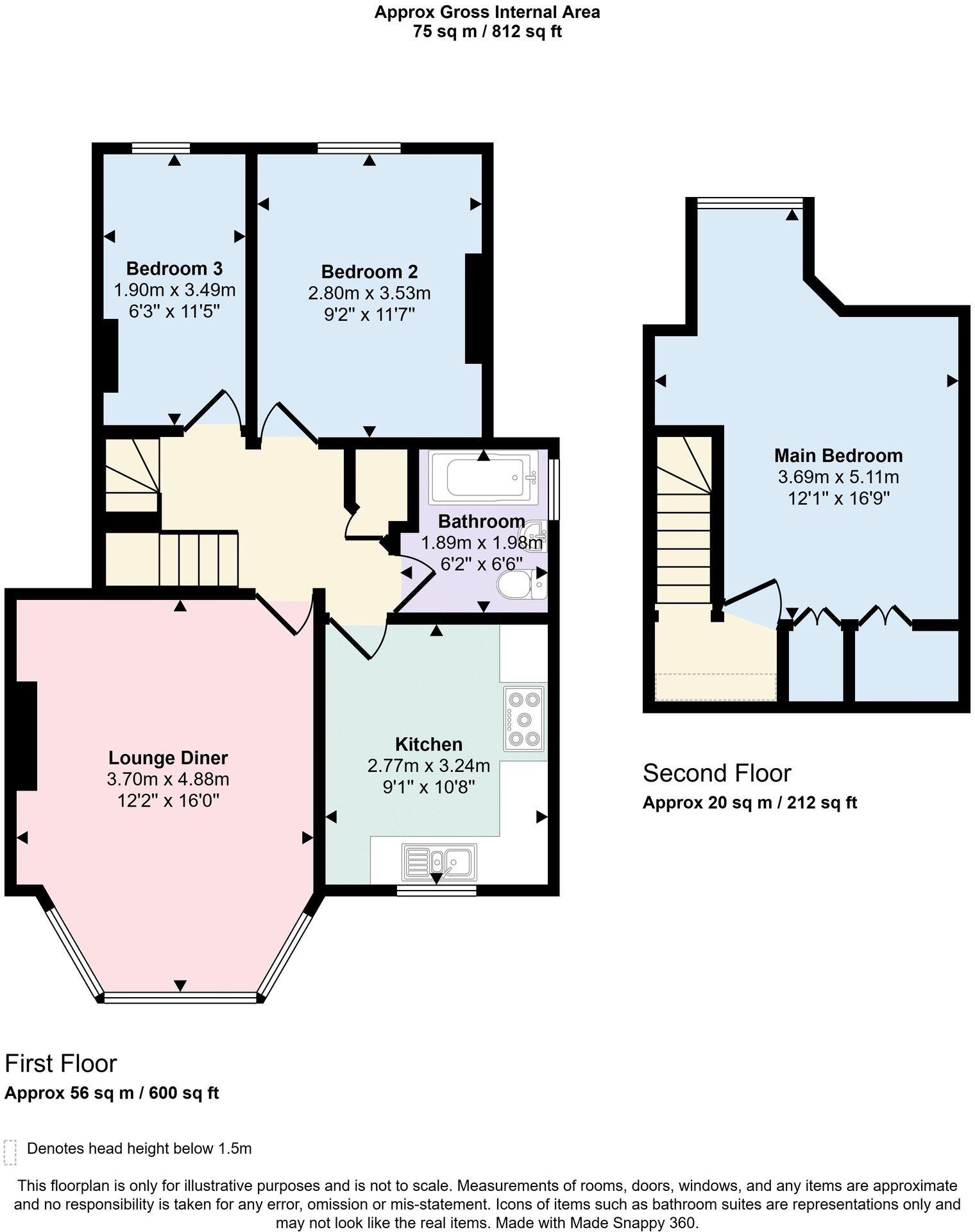 Claremont Avenue, New Malden, KT3 floorplan