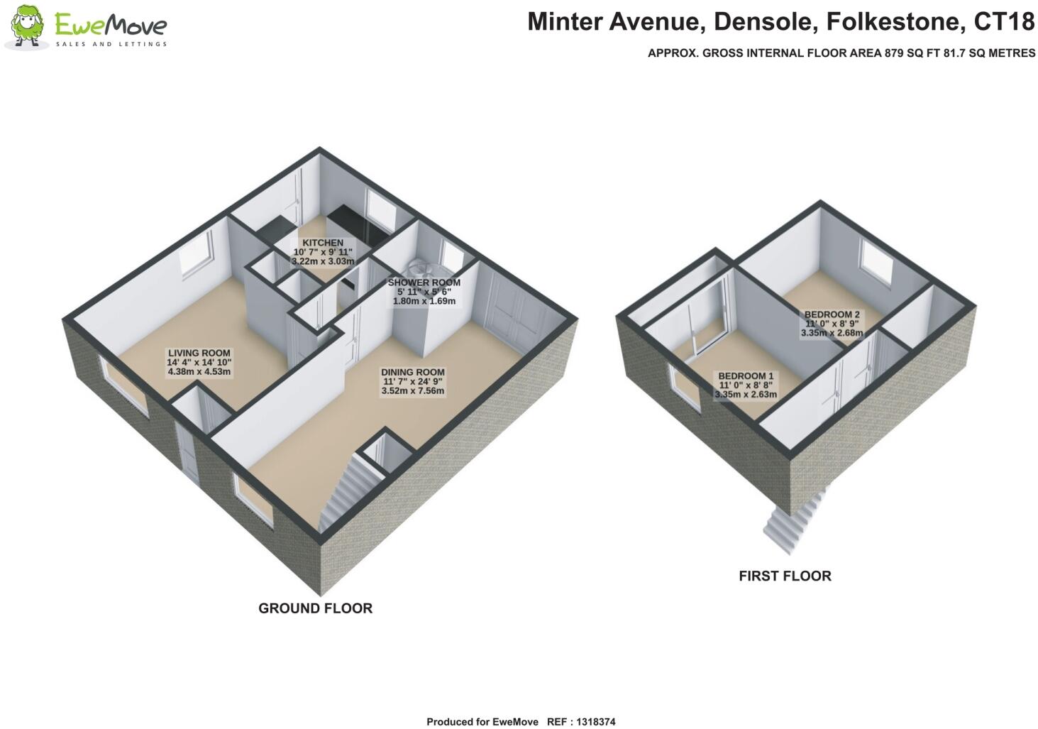Minter Avenue, Densole, Folkestone, Kent, CT18 floorplan