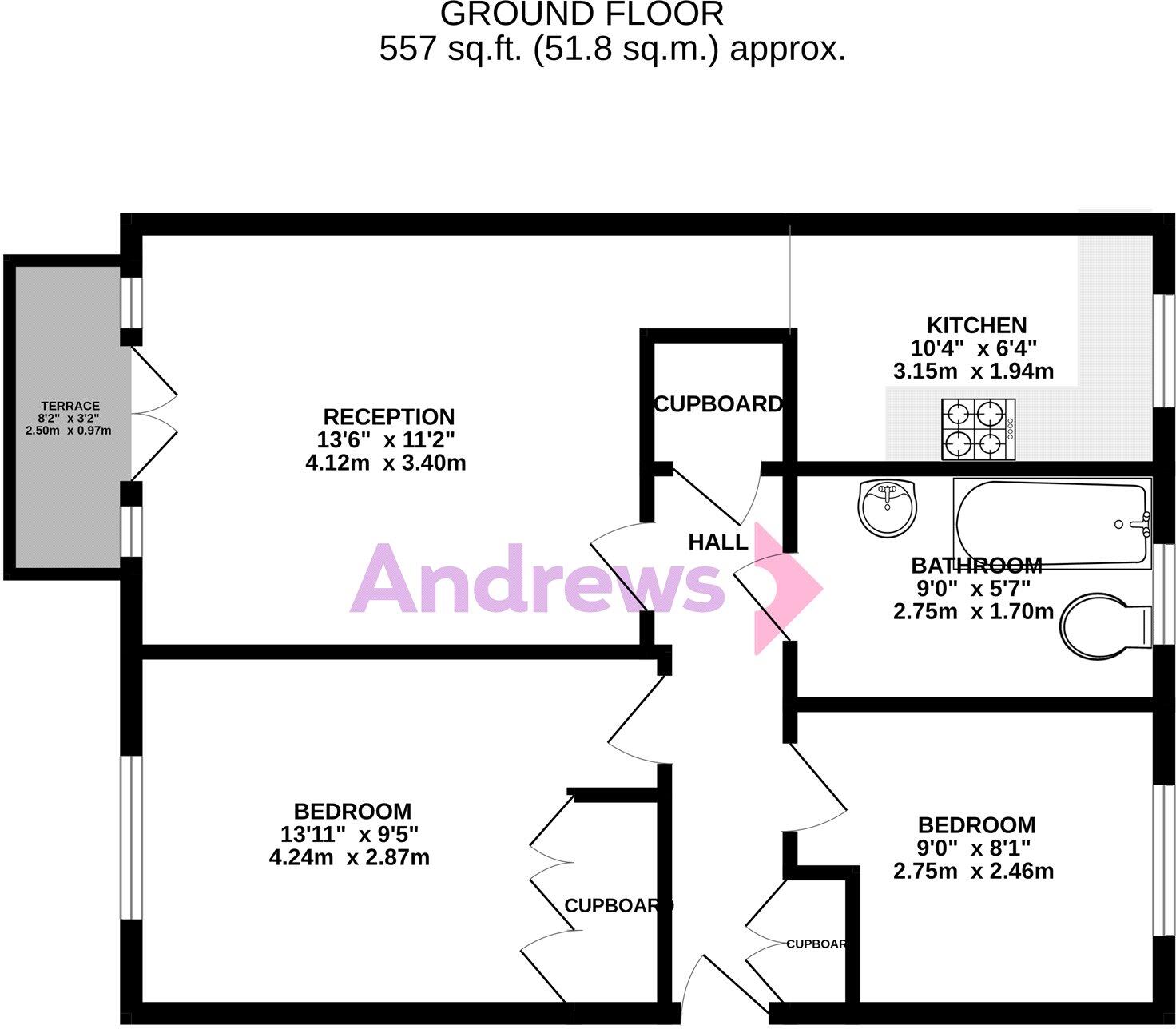 Heaton Court, 14 Denham Road, LONDON, N20 floorplan