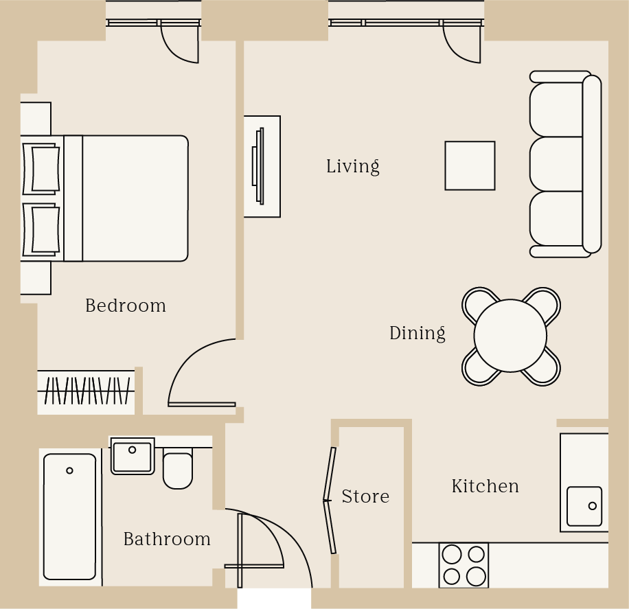 623  Wood Street House, Wood Street, Cathays, Cardiff floorplan