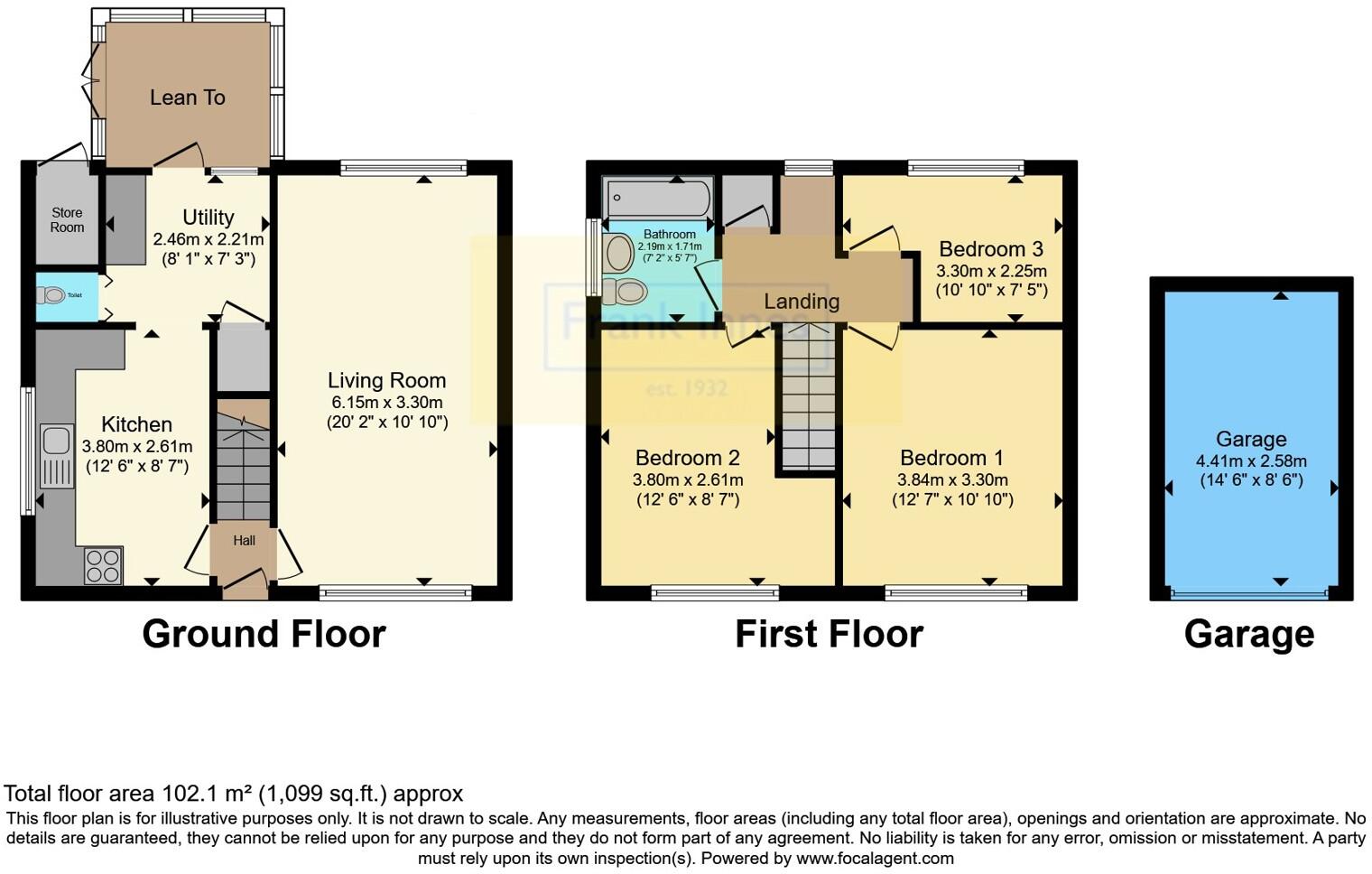 The Oval, Sutton-in-Ashfield, Nottinghamshire, NG17 floorplan