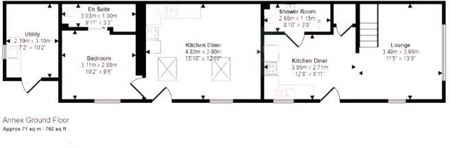 Five bedroom house with two Holiday lets - Parkend, Forest of Dean floorplan