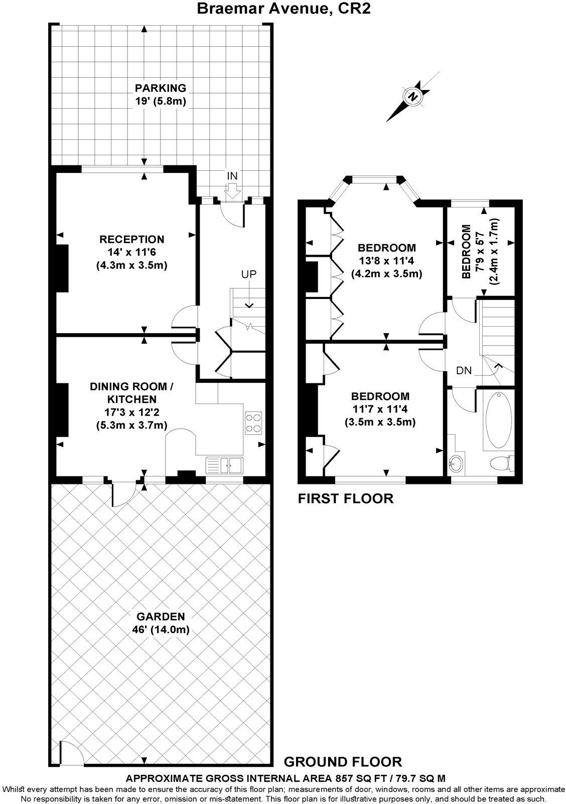 Braemar Avenue, South Croydon, CR2 floorplan