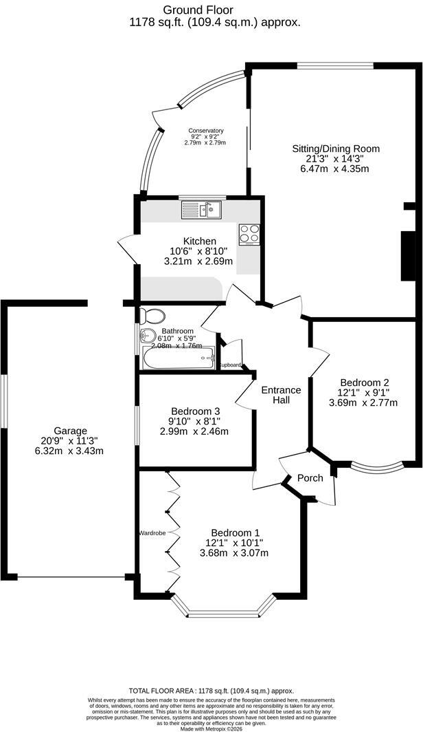 The Meadway, Cuffley floorplan