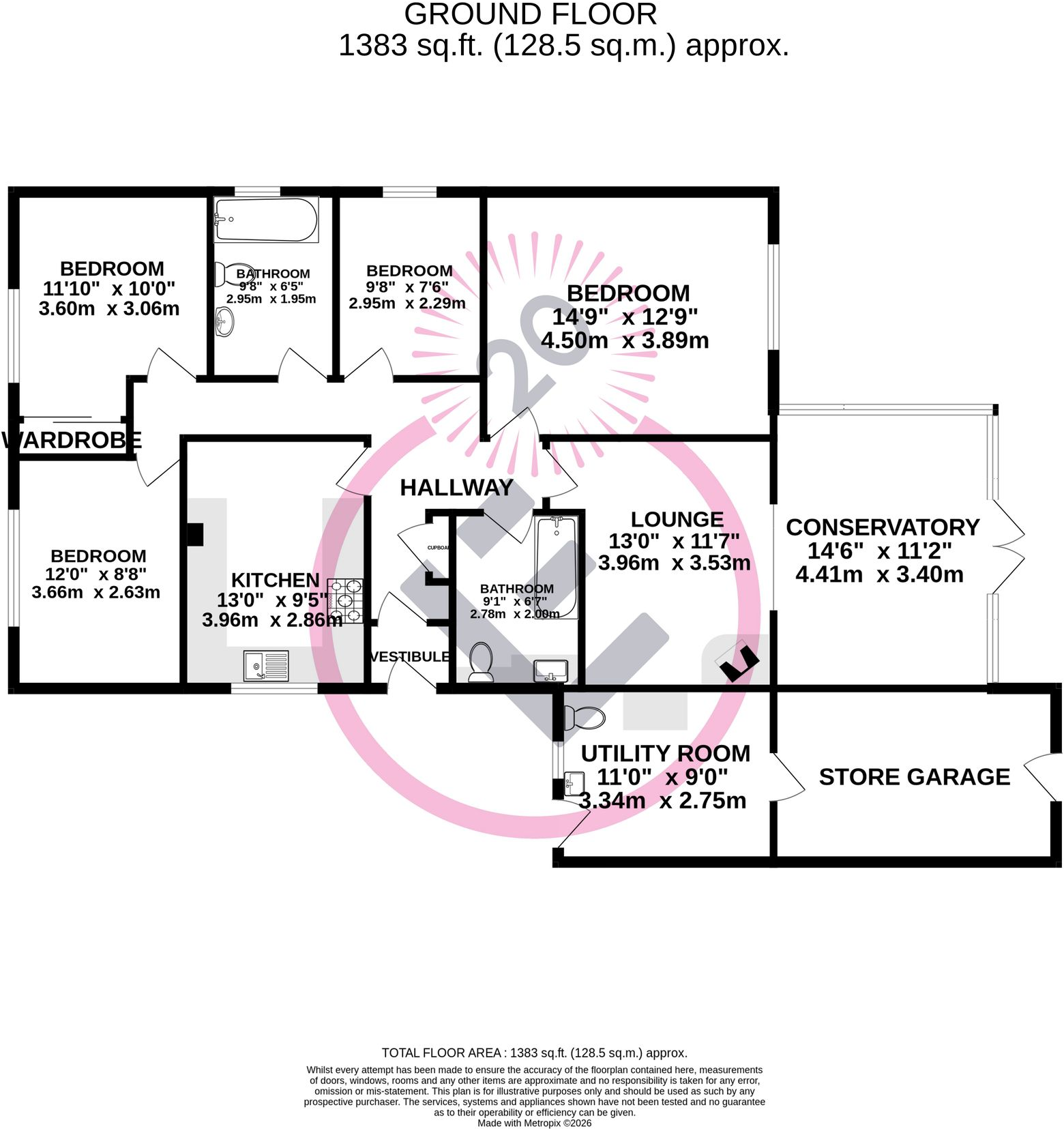 160, West End Road, Morecambe, LA4 floorplan