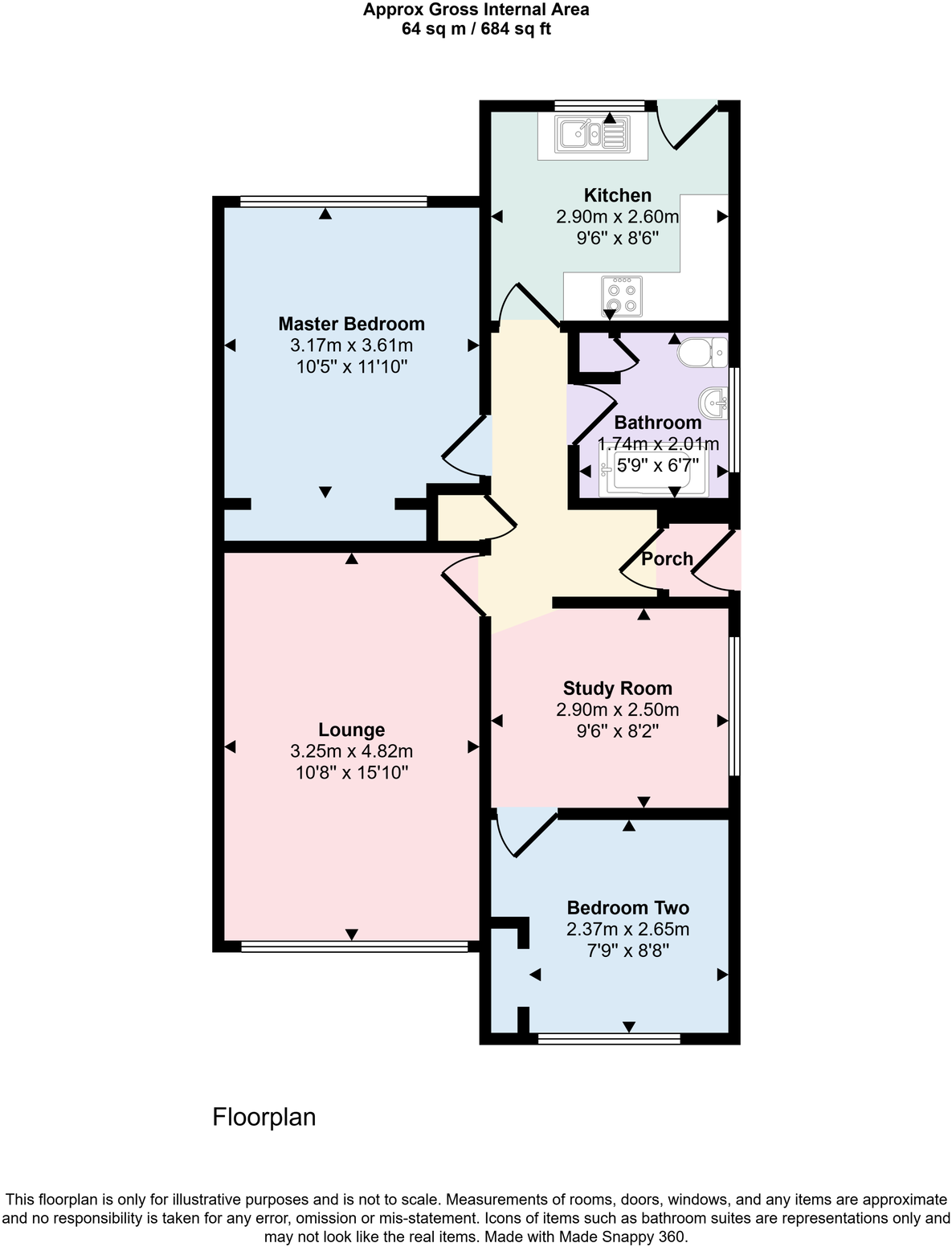 The Meadows, Prestatyn, Denbighshire LL19 8EU floorplan